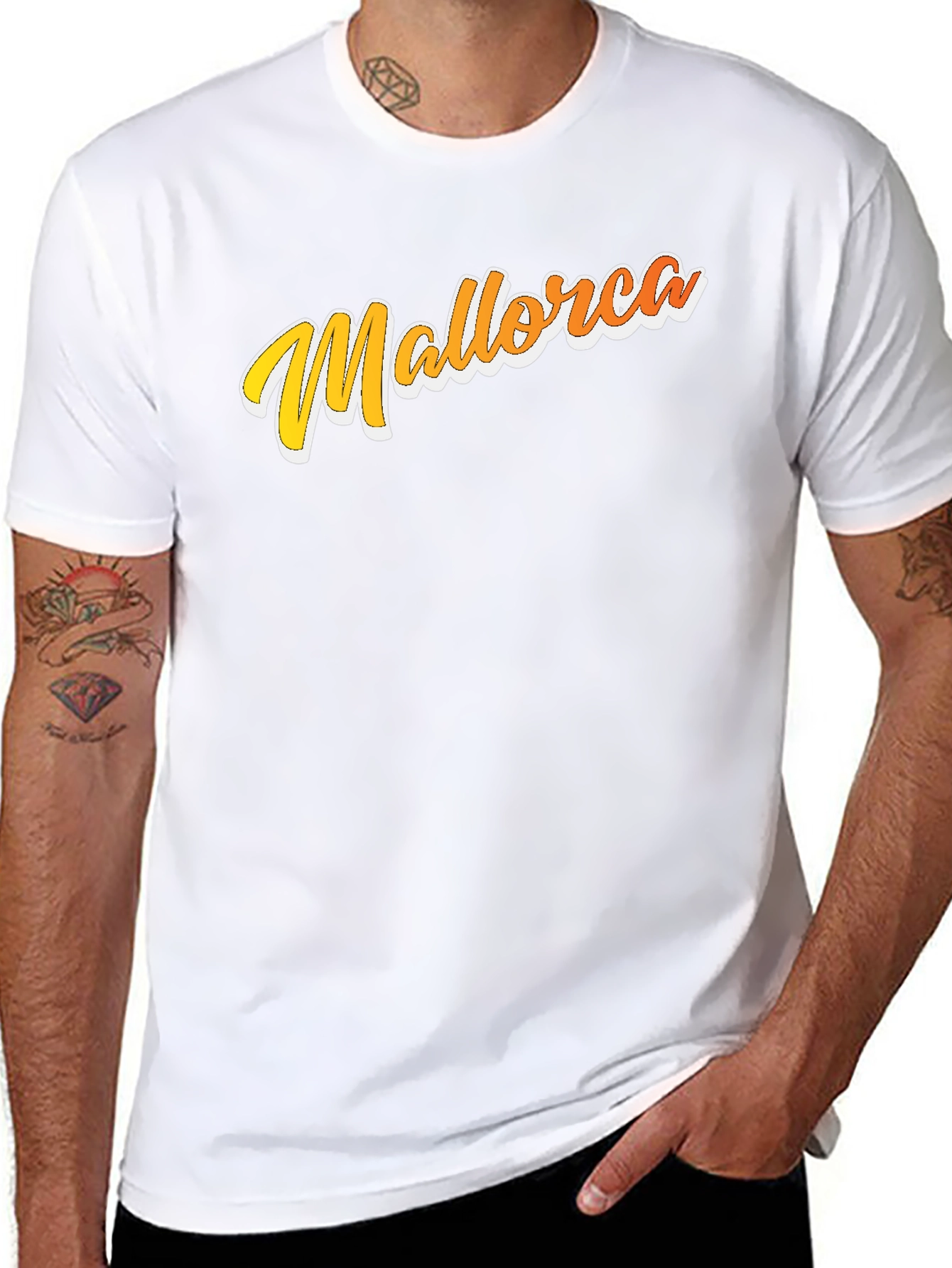 Mallorca Graphic T-Shirt - Retro Style Black Tee