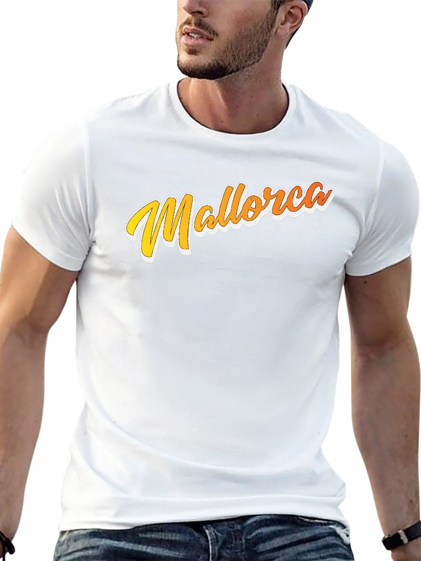 Mallorca Graphic T-Shirt - Retro Style Black Tee