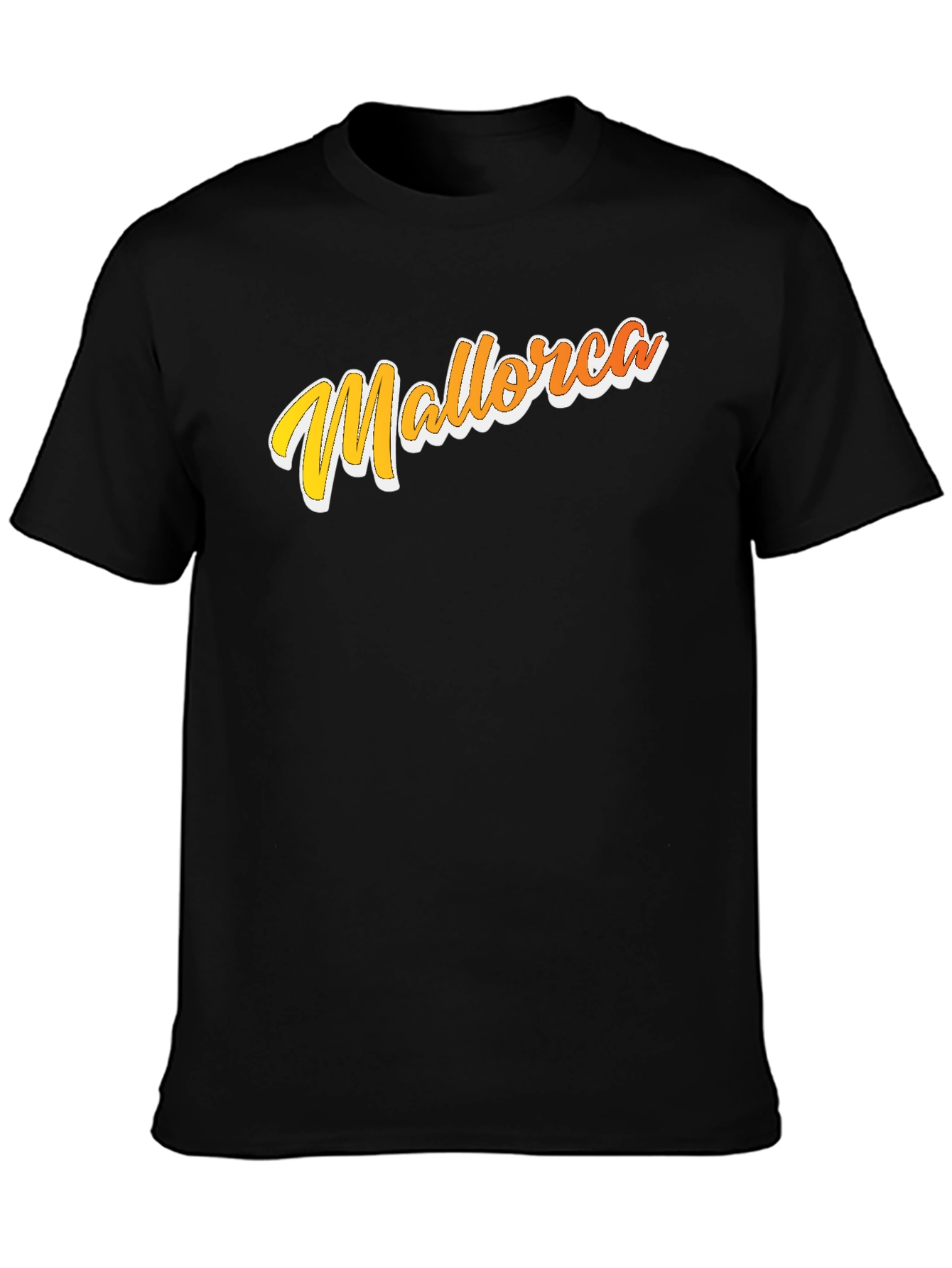 Mallorca Graphic T-Shirt - Retro Style Black Tee
