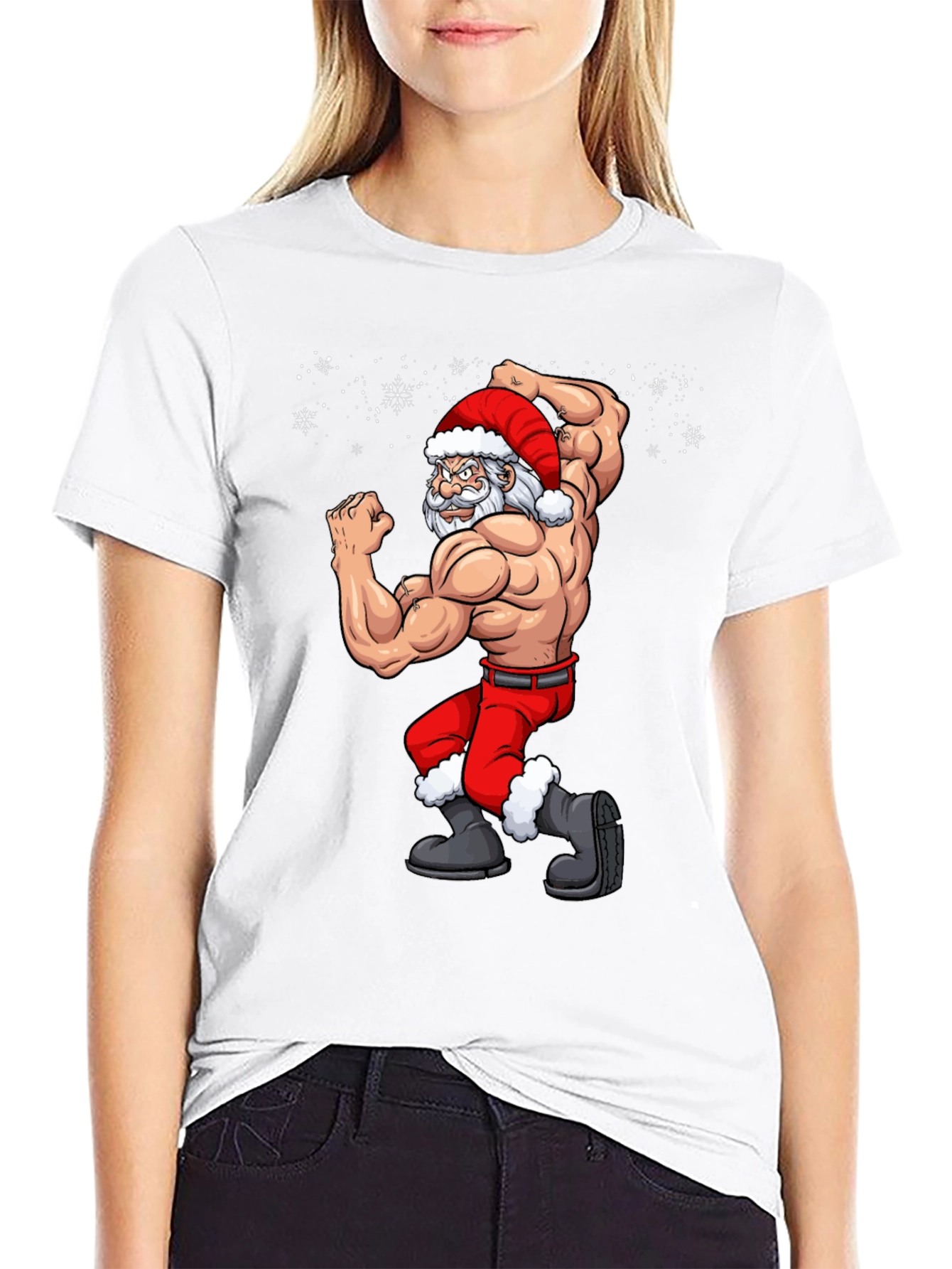 Buff Santa Christmas T-Shirt