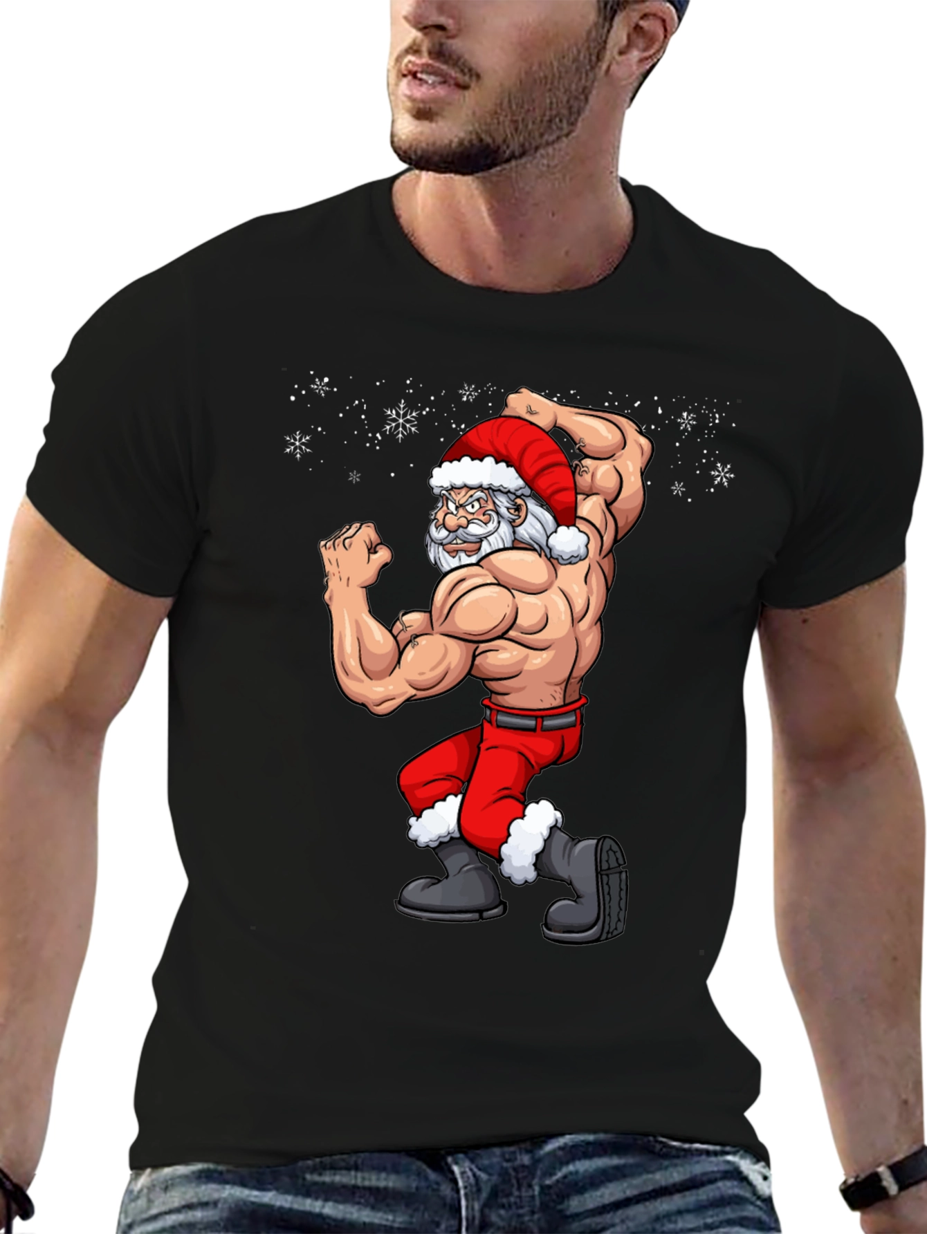 Buff Santa Christmas T-Shirt