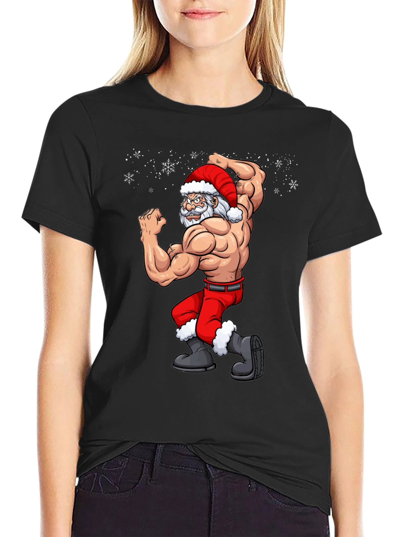 Buff Santa Christmas T-Shirt