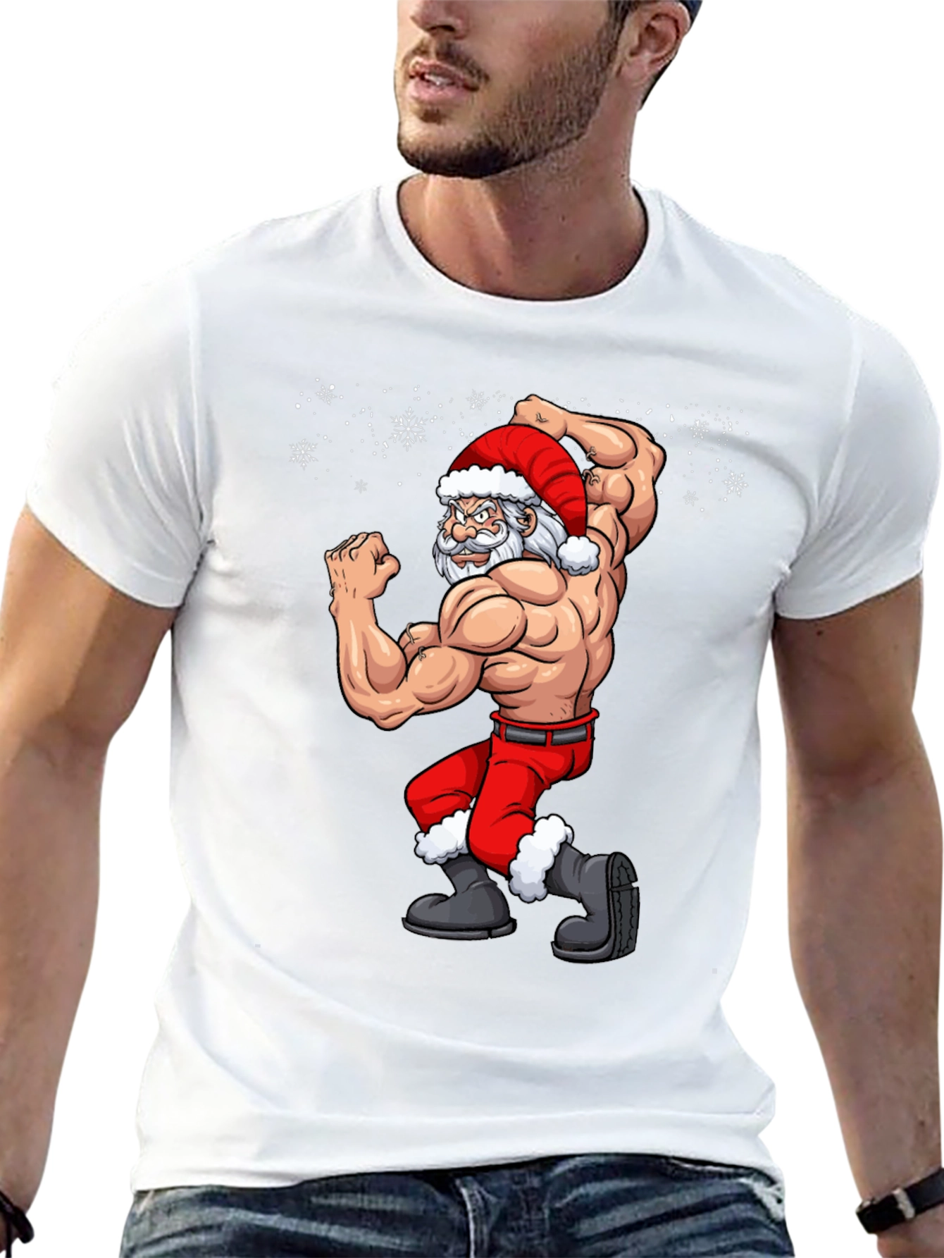 Buff Santa Christmas T-Shirt