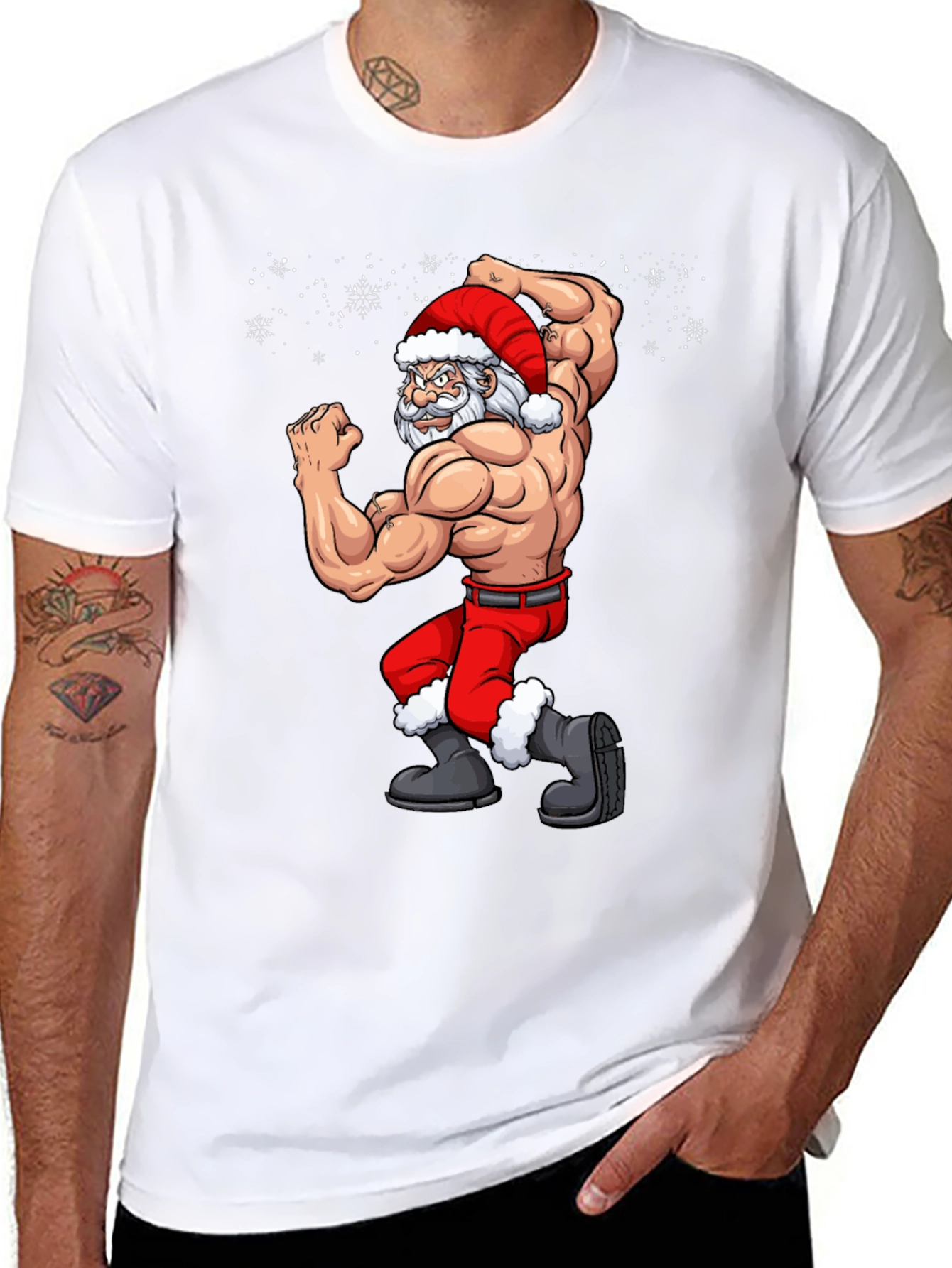 Buff Santa Christmas T-Shirt