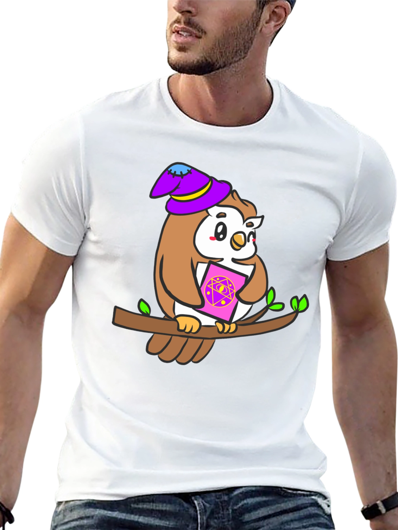 Wizard Owl T-Shirt - Magic Book Tee