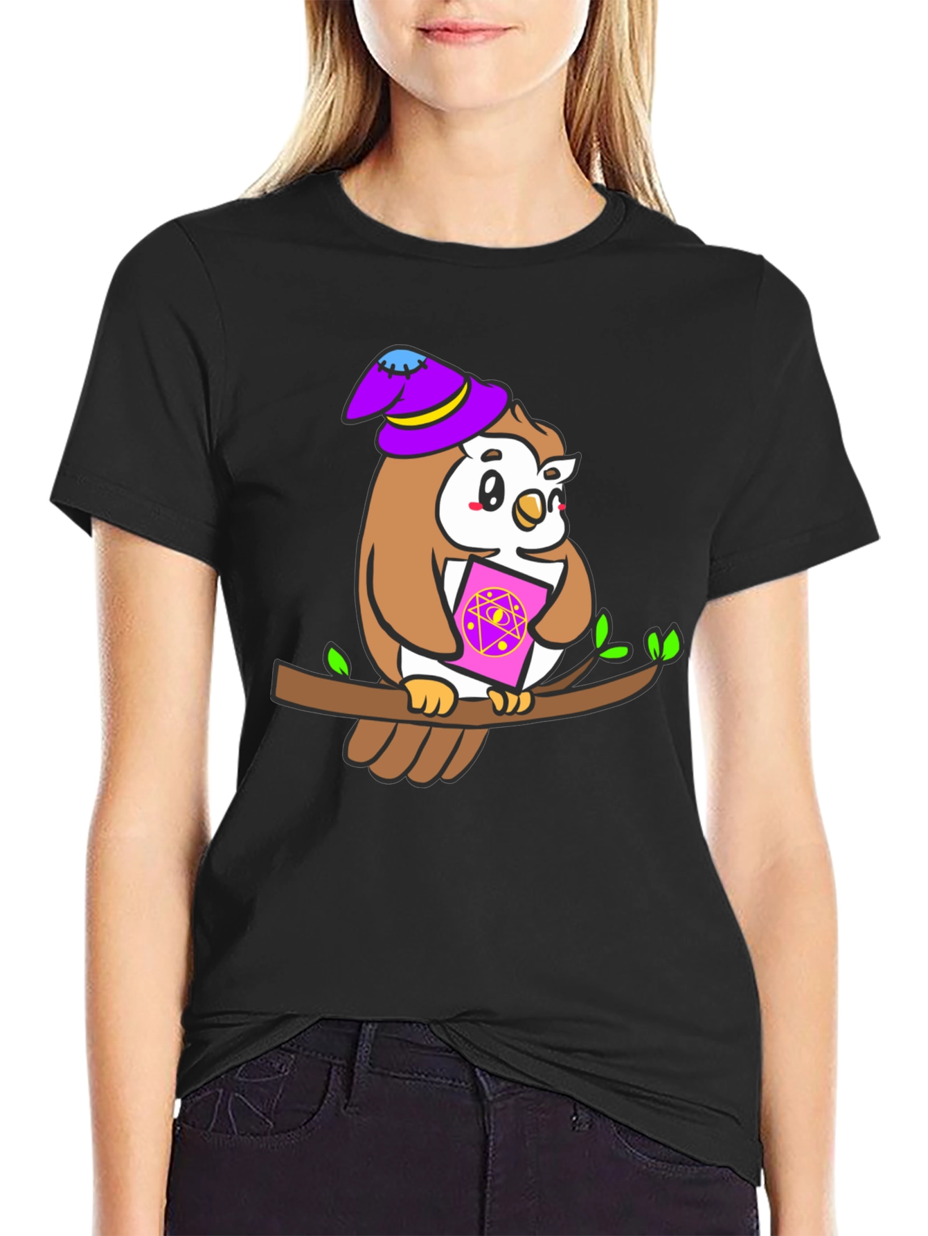 Wizard Owl T-Shirt - Magic Book Tee