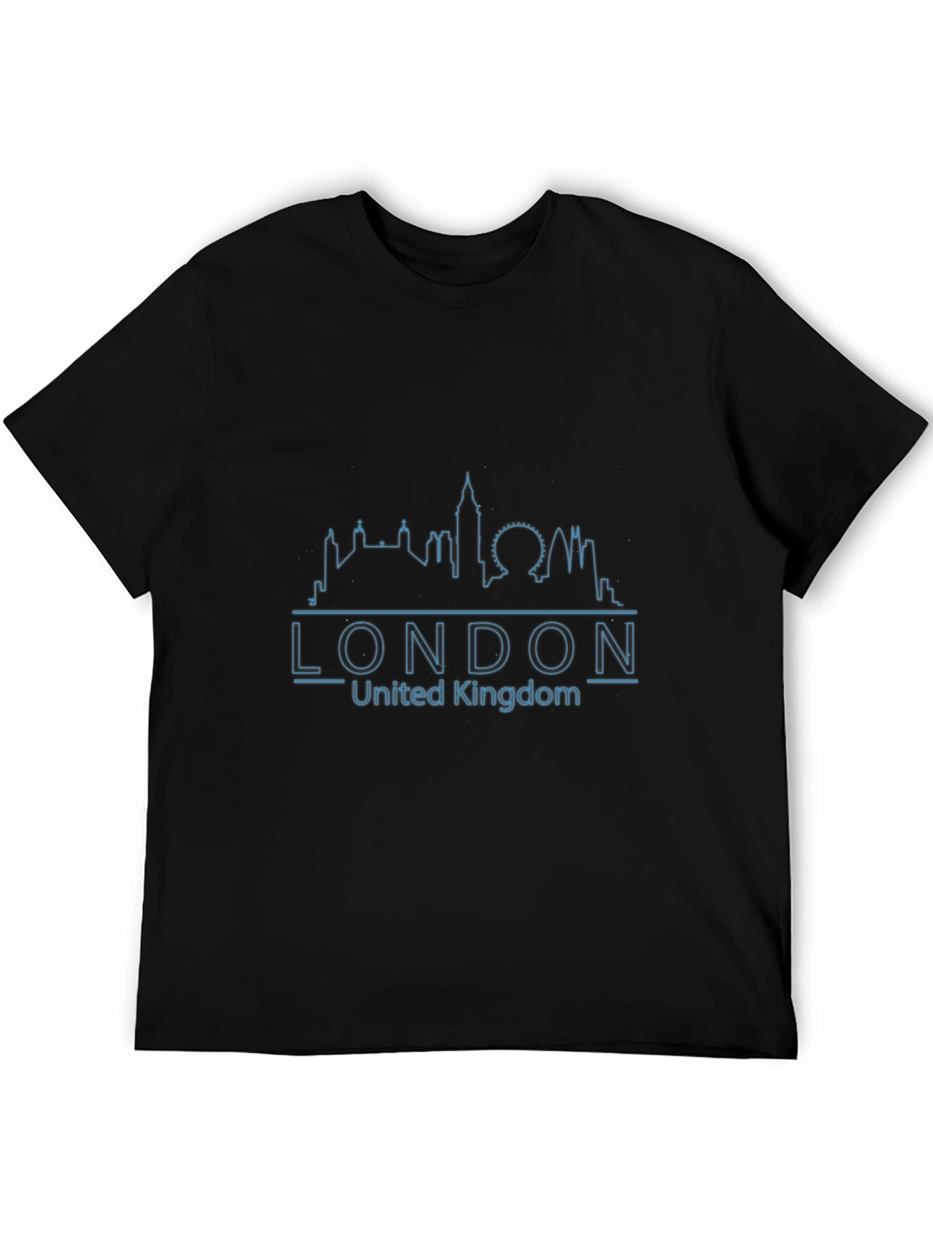 London Skyline Graphic Print Black T-Shirt
