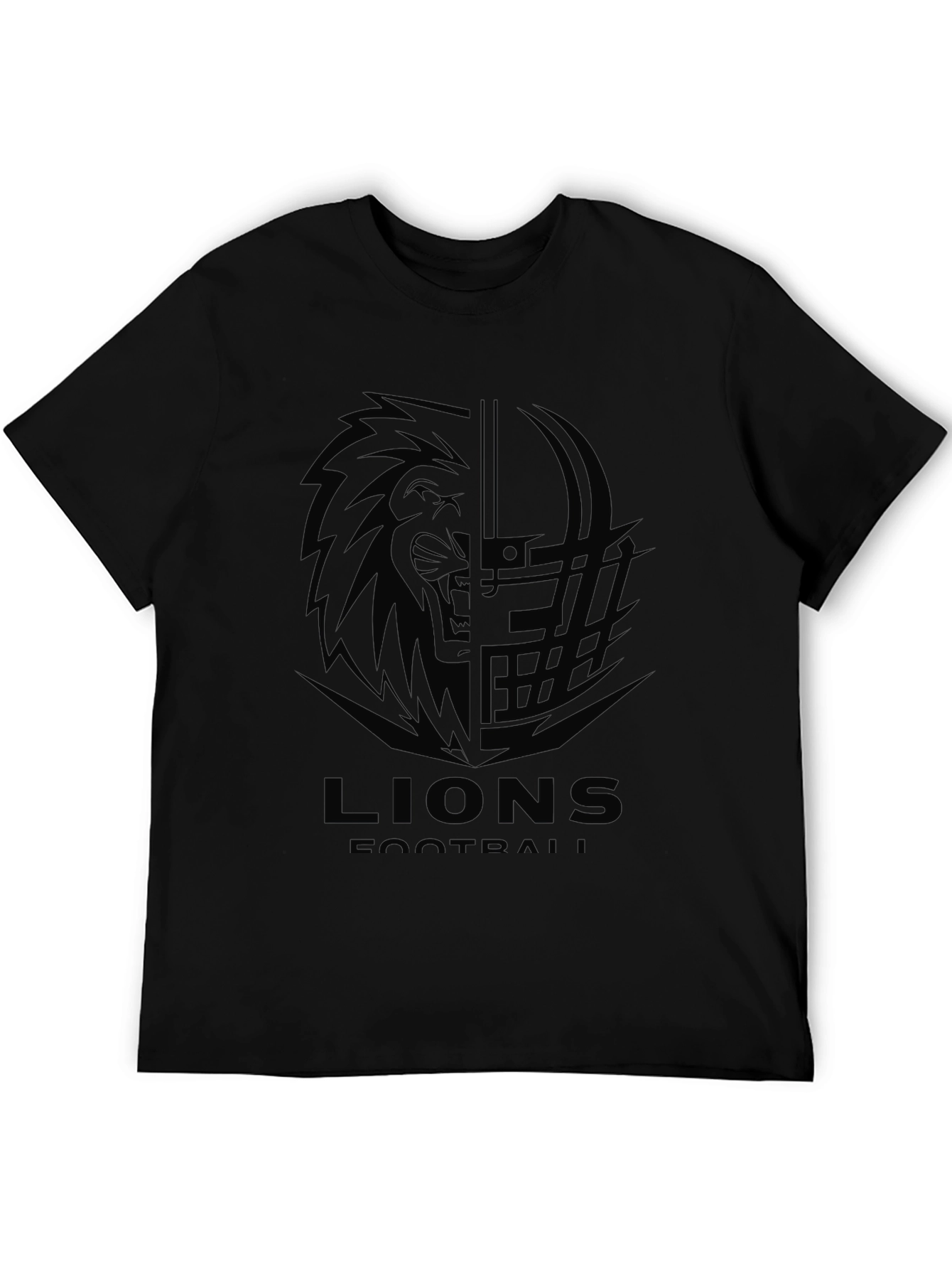 Lions Football Graphic Tee - Black