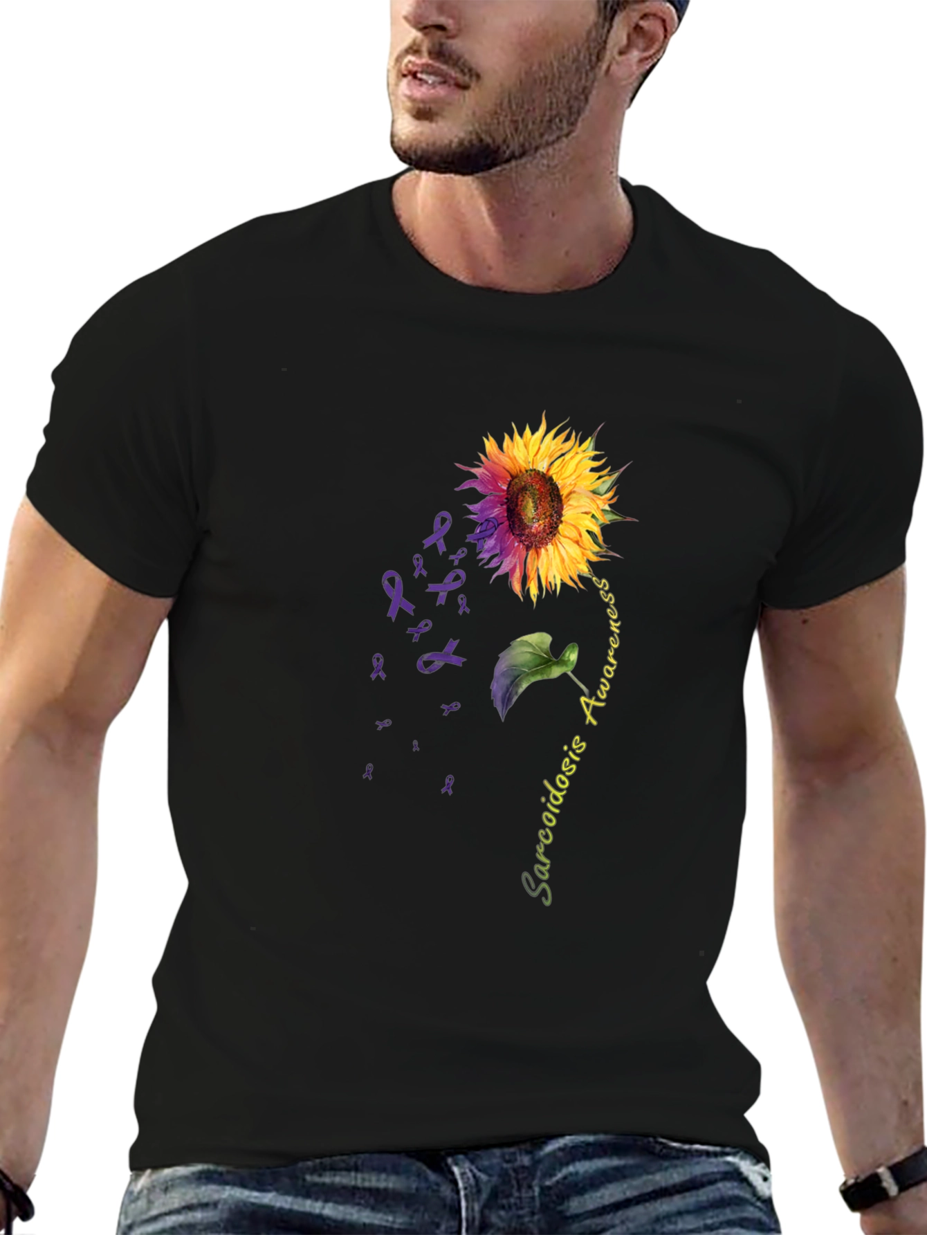 Sarcoidosis Awareness Sunflower T-Shirt