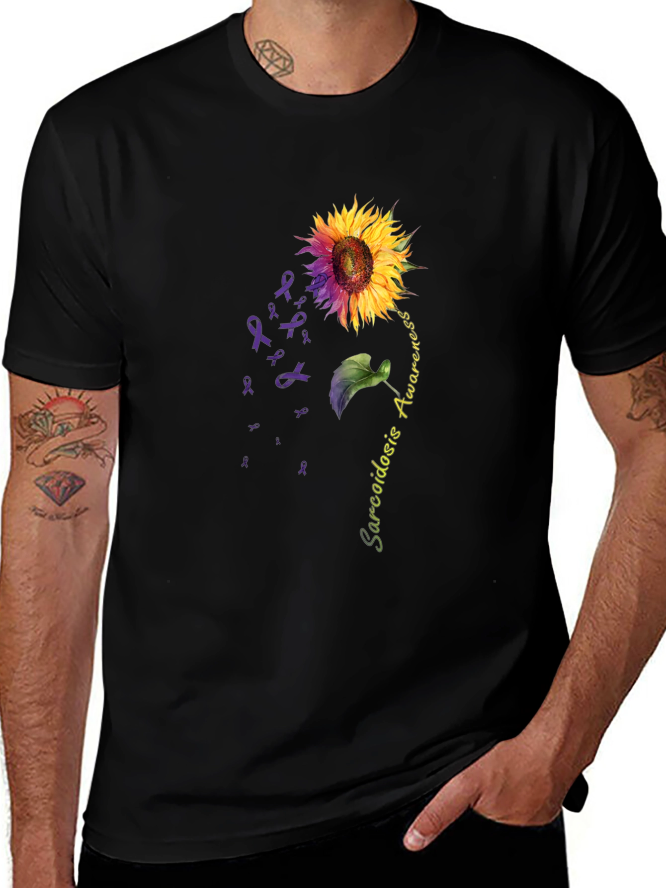 Sarcoidosis Awareness Sunflower T-Shirt