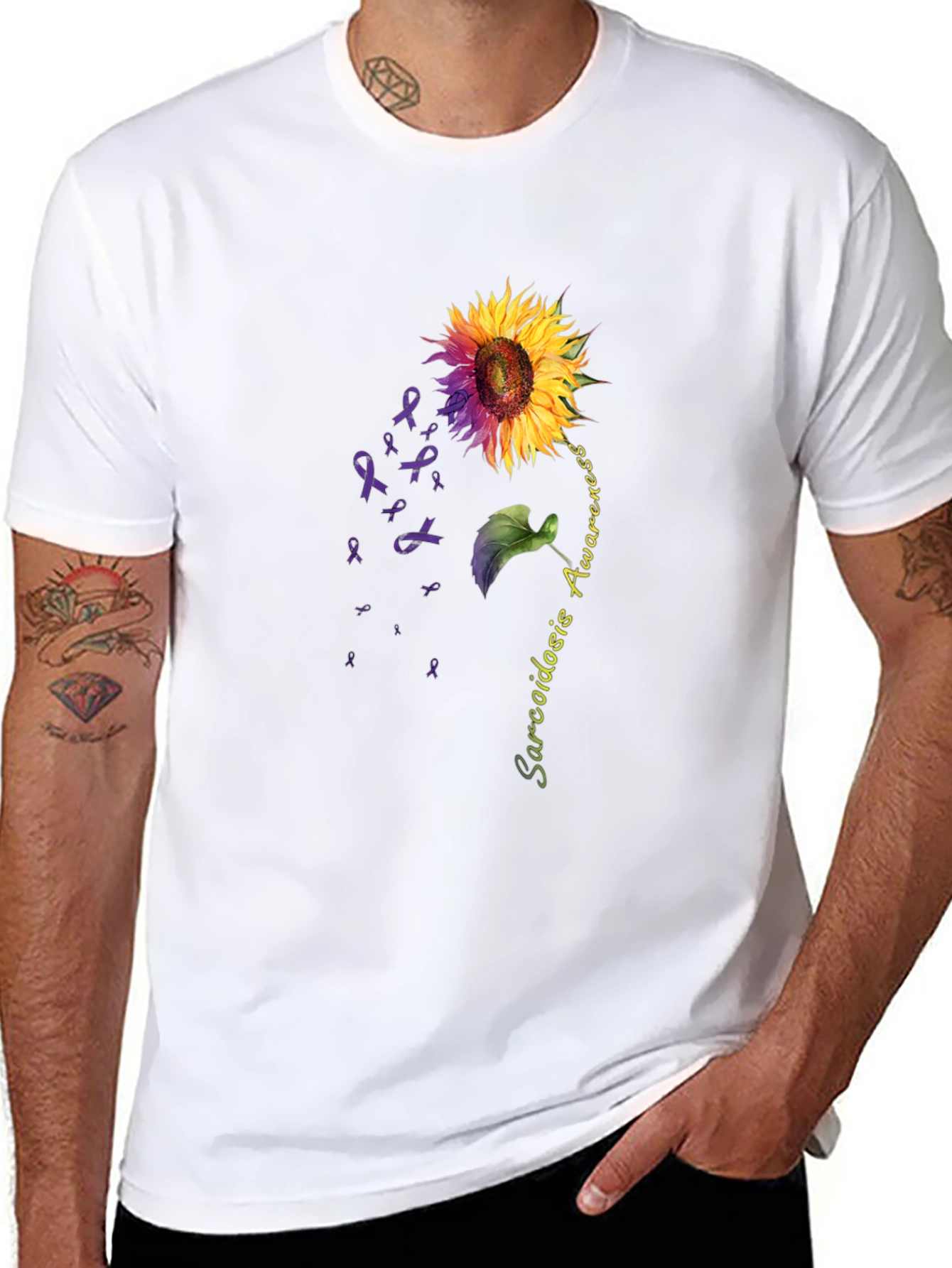 Sarcoidosis Awareness Sunflower T-Shirt