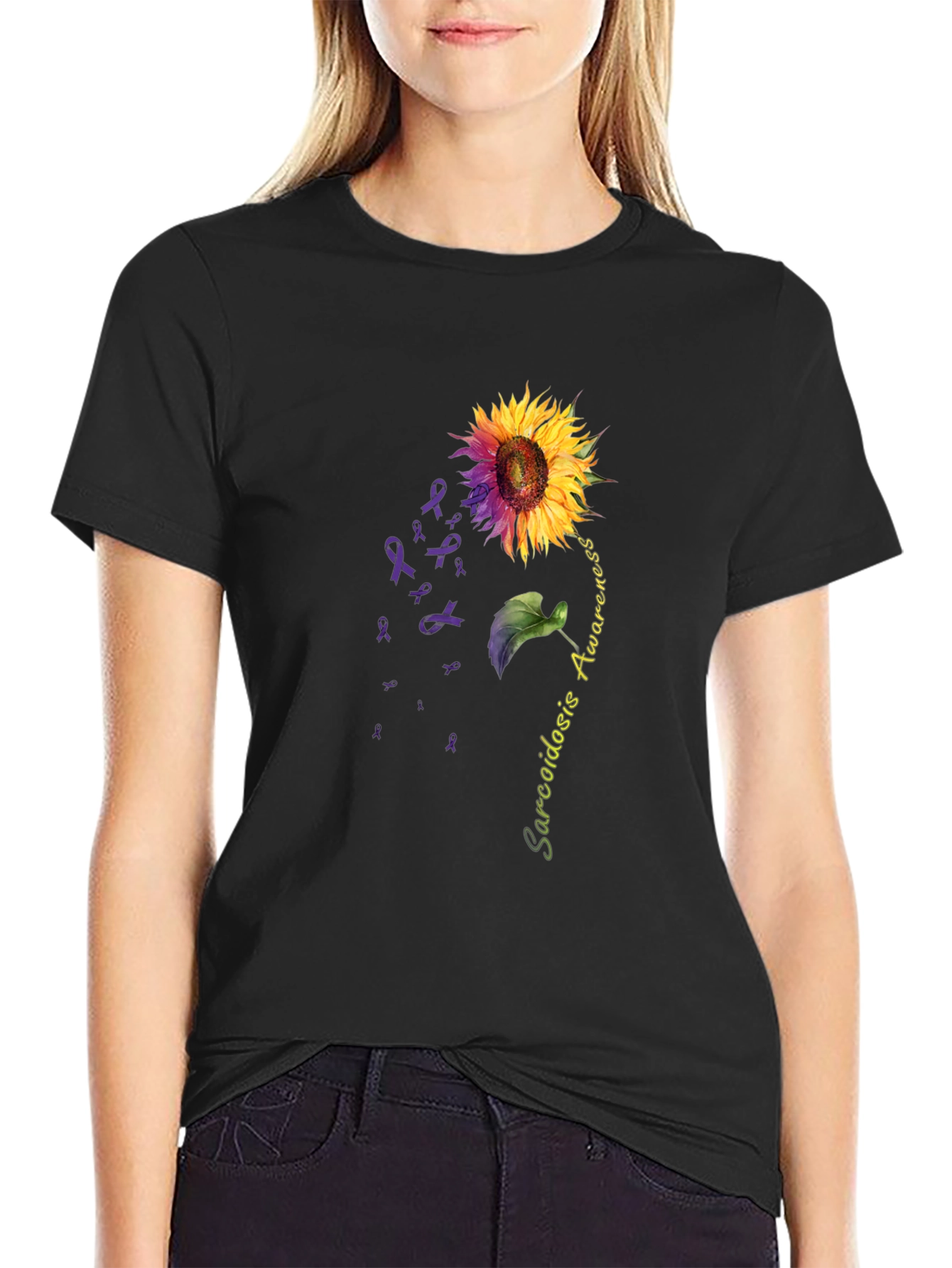 Sarcoidosis Awareness Sunflower T-Shirt