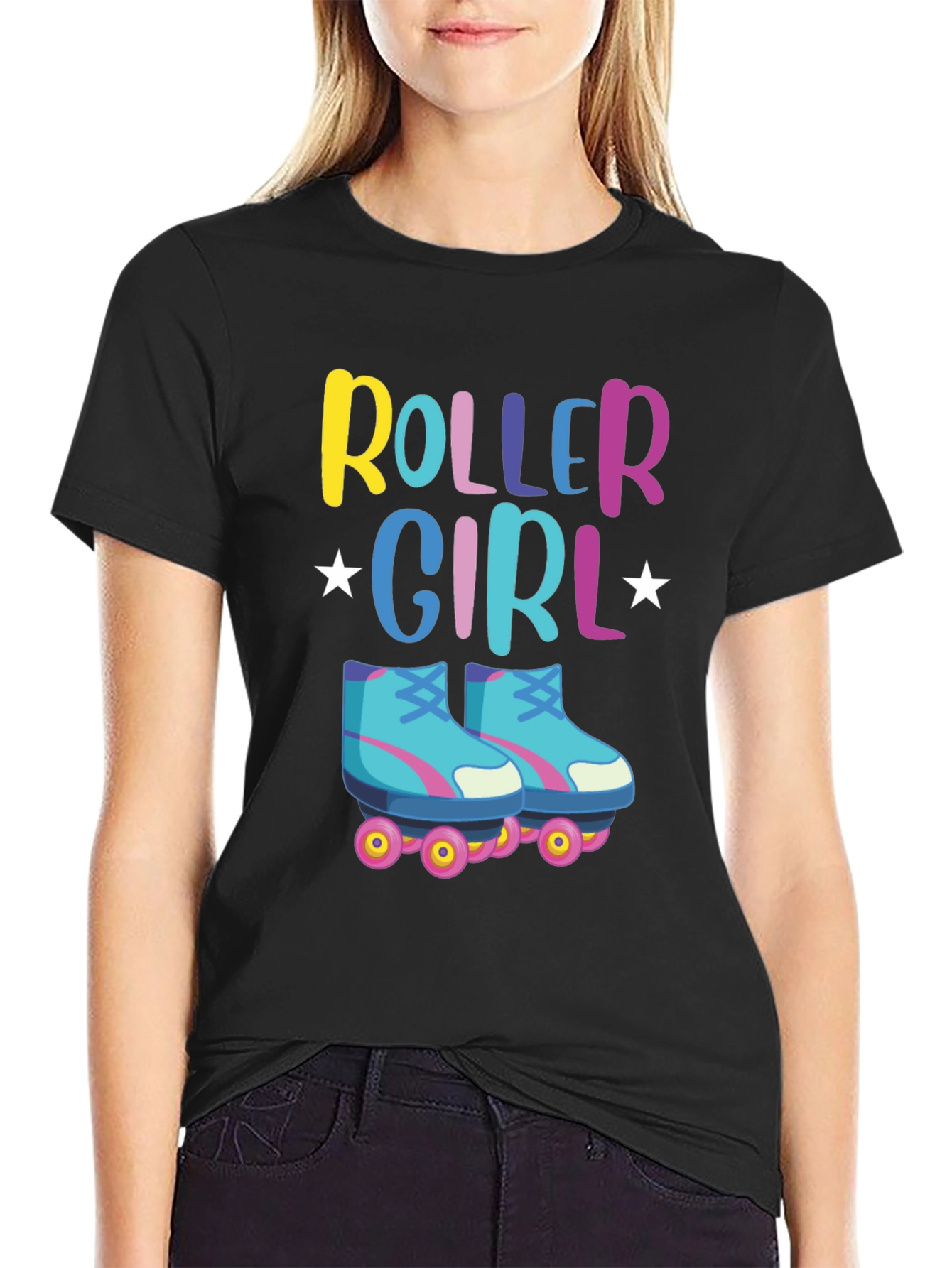 Roller Girl T-Shirt - Retro Skate Design