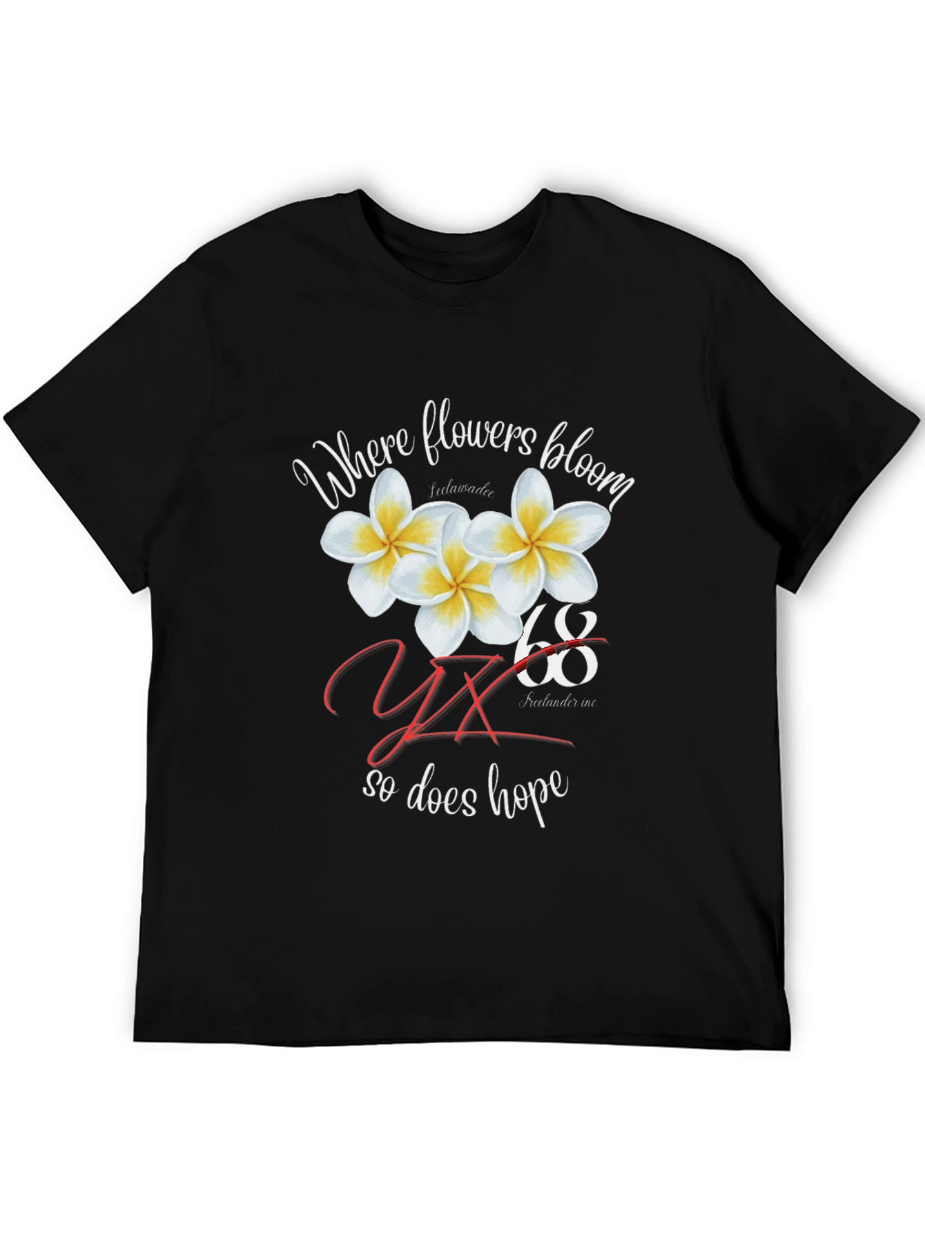 Floral Hope T-Shirt - Black