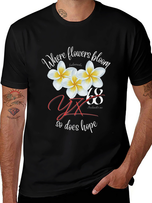 Floral Hope T-Shirt - Black