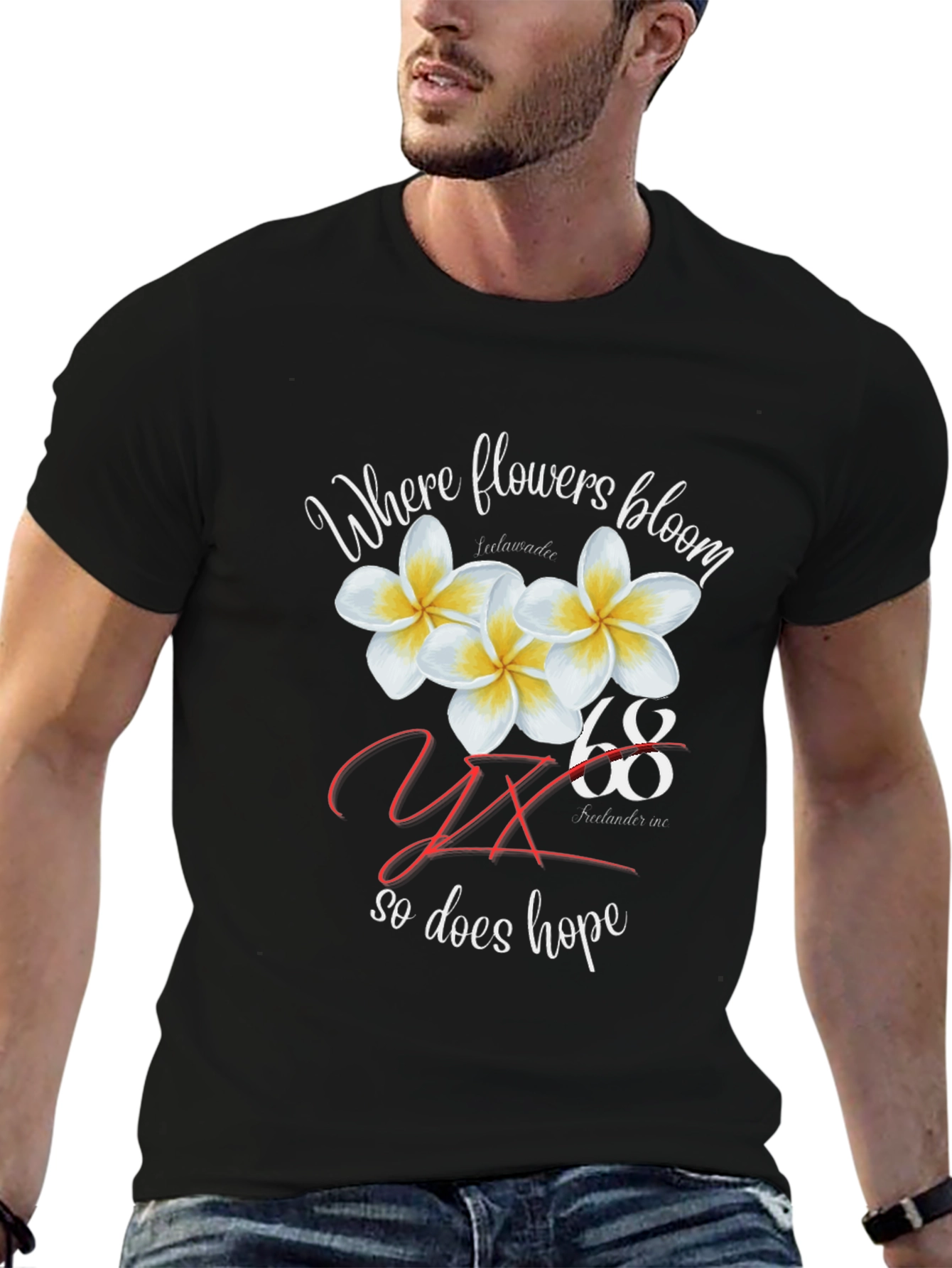 Floral Hope T-Shirt - Black