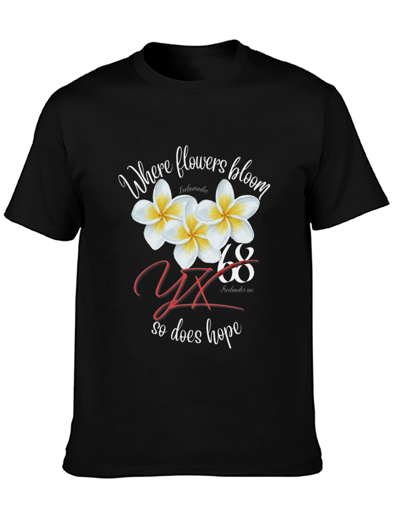 Floral Hope T-Shirt - Black