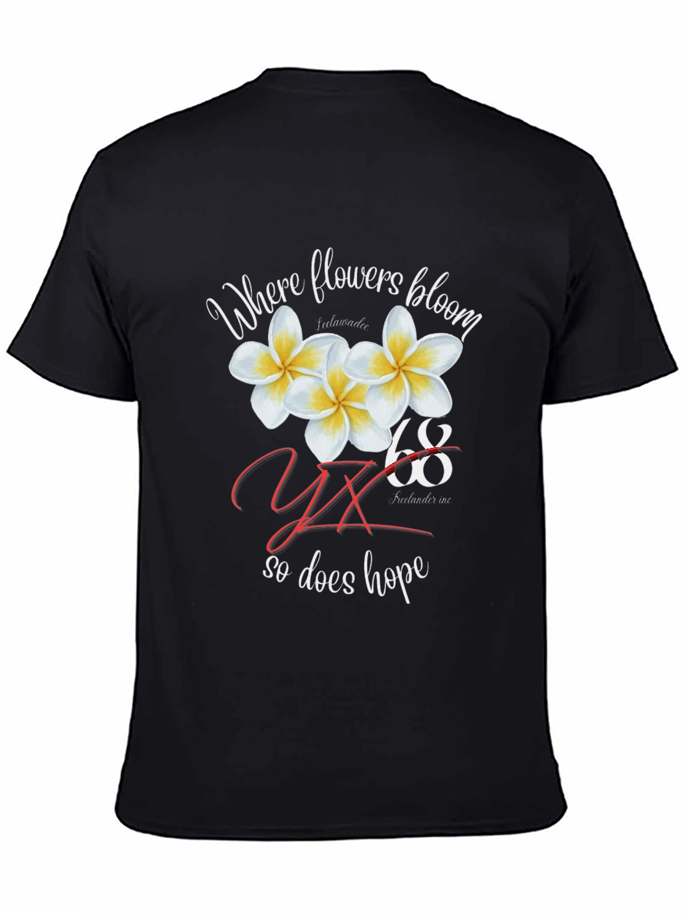 Floral Hope T-Shirt - Black