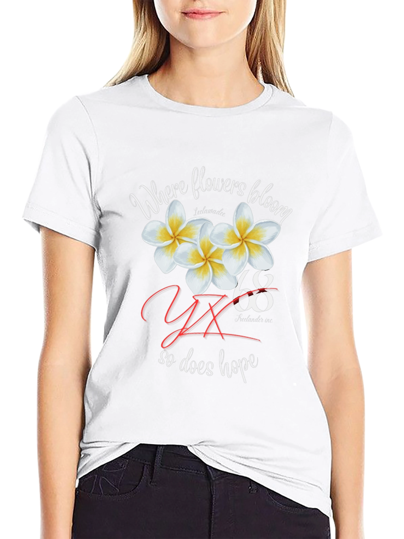 Floral Hope T-Shirt - Black