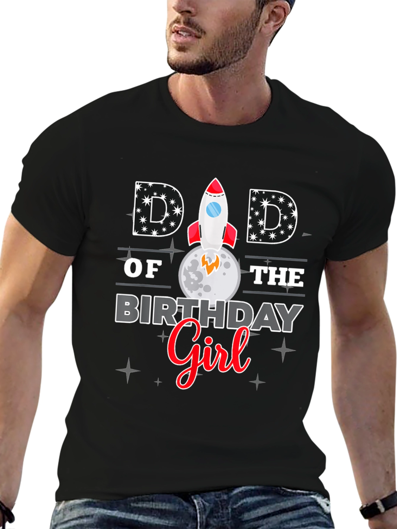 Dad of the Birthday Girl Graphic T-Shirt
