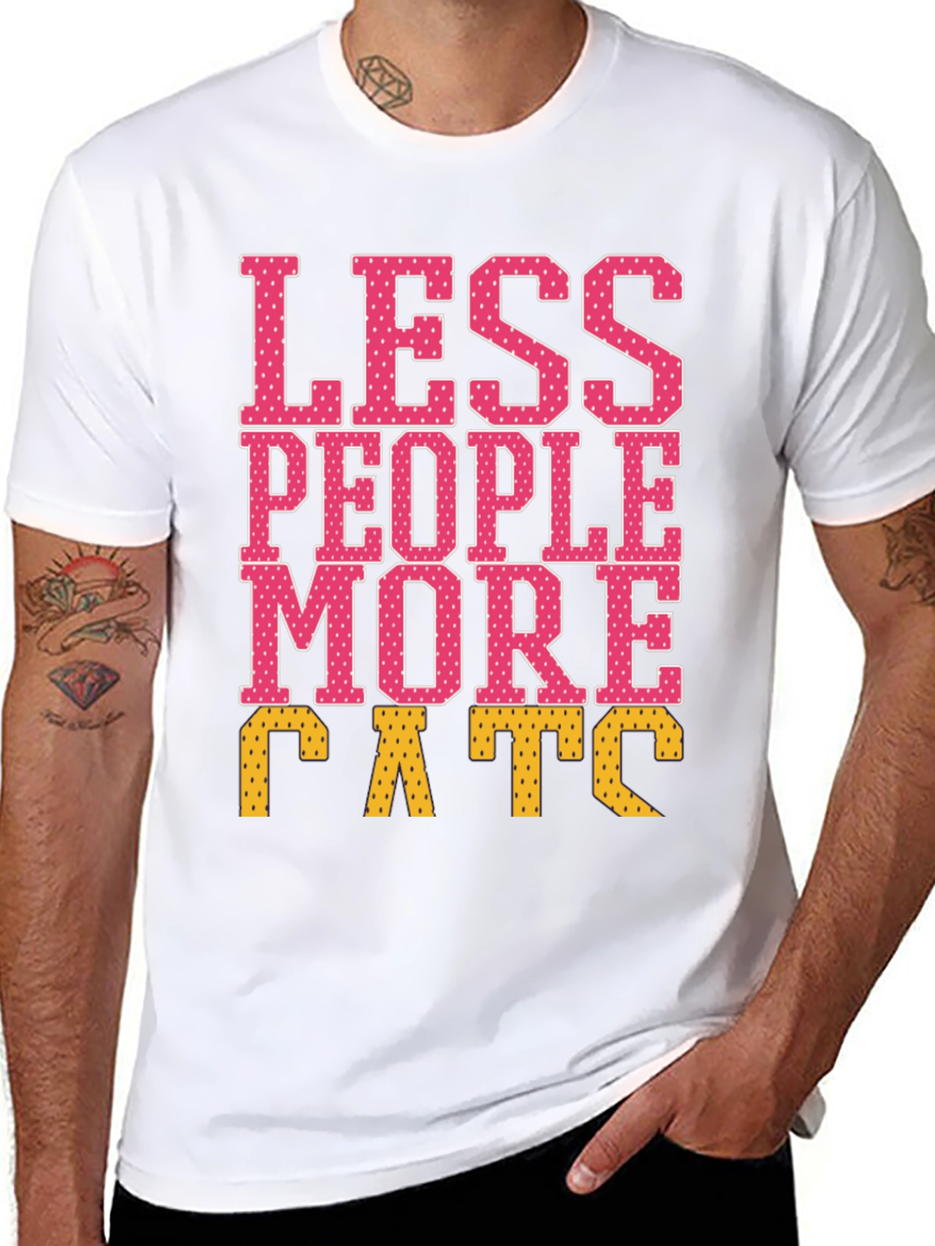 Less People More Cats Graphic Tee
