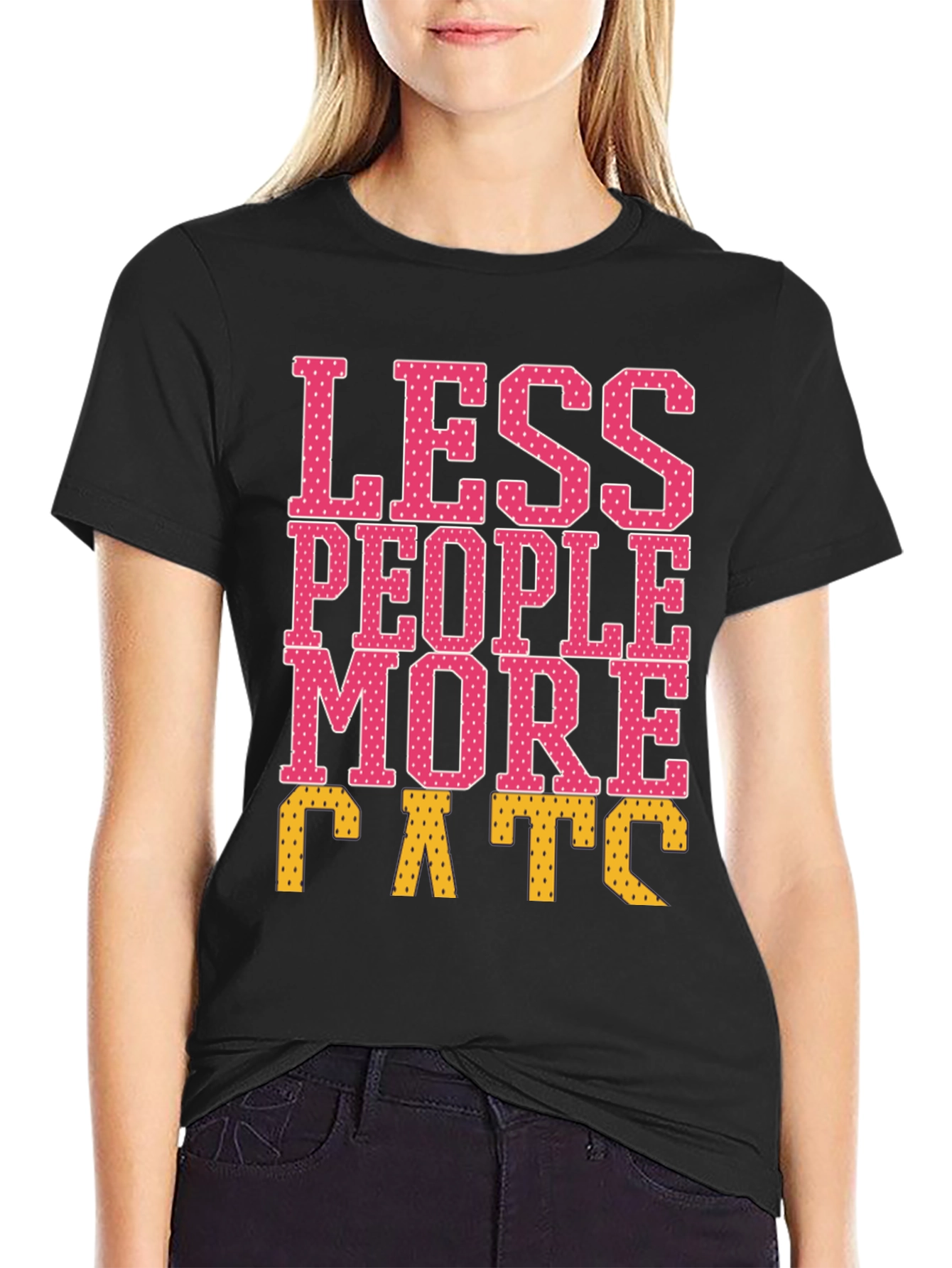 Less People More Cats Graphic Tee