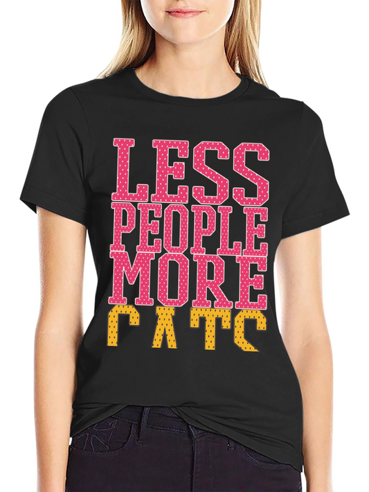 Less People More Cats Graphic Tee
