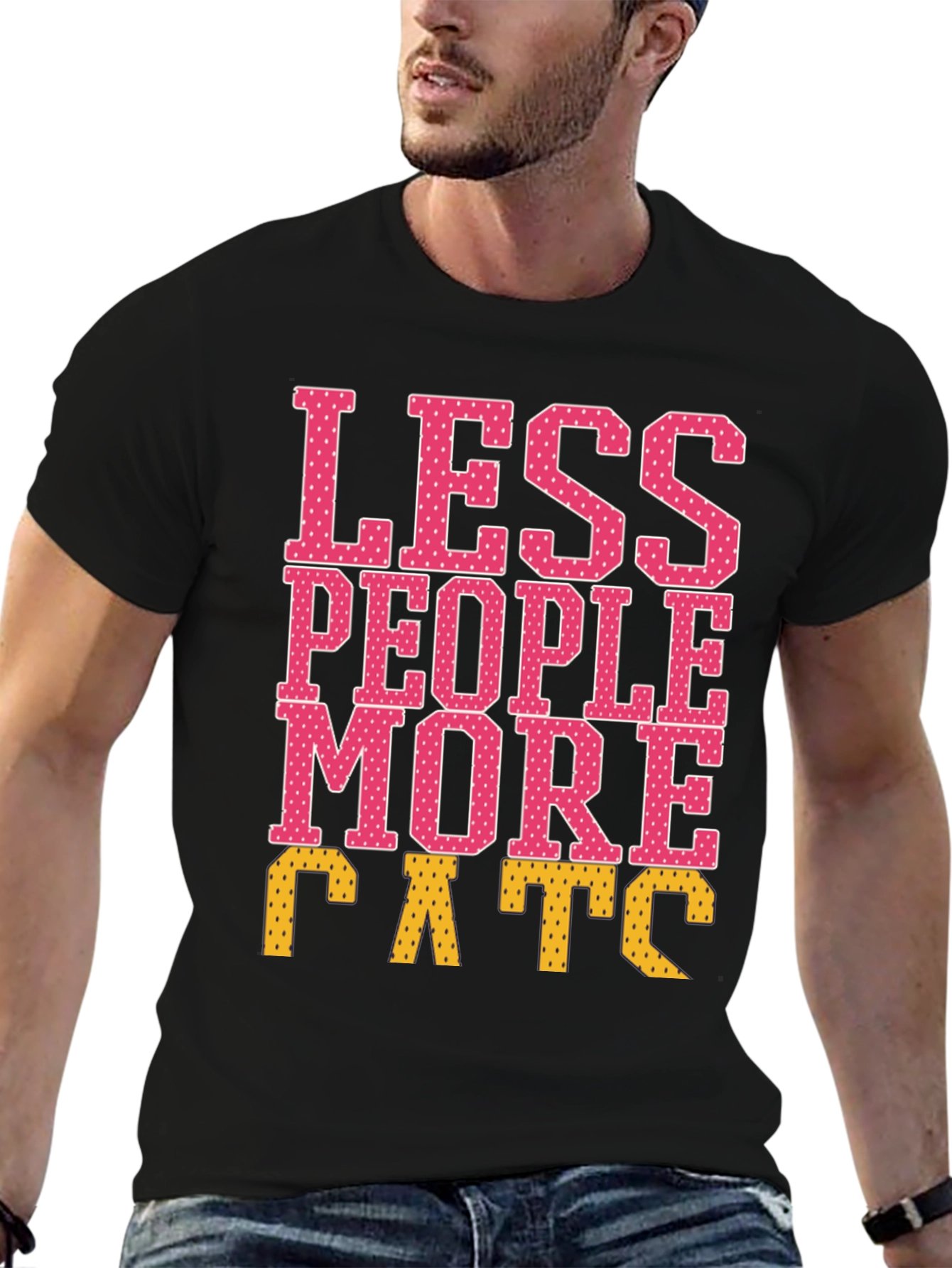 Less People More Cats Graphic Tee