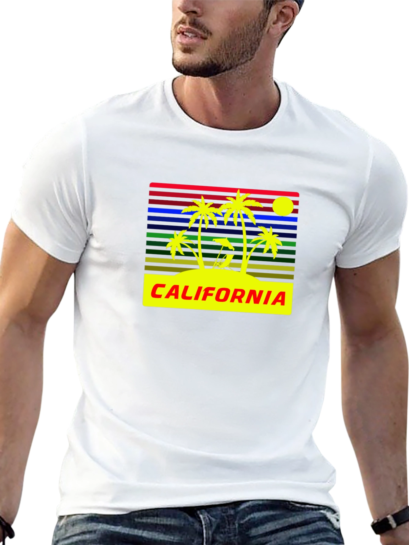 California Palm Tree Retro T-Shirt
