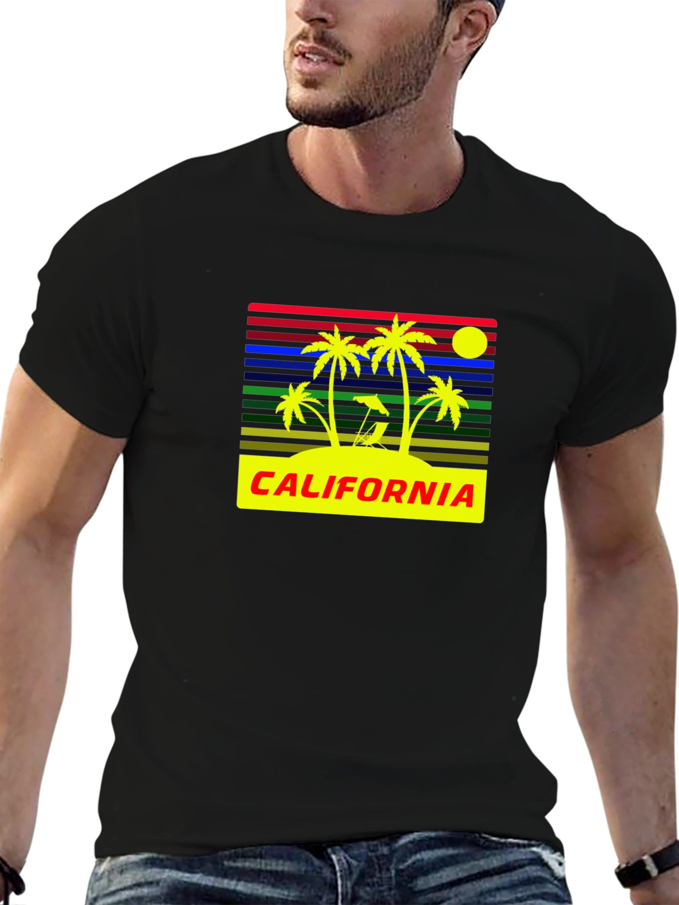 California Palm Tree Retro T-Shirt