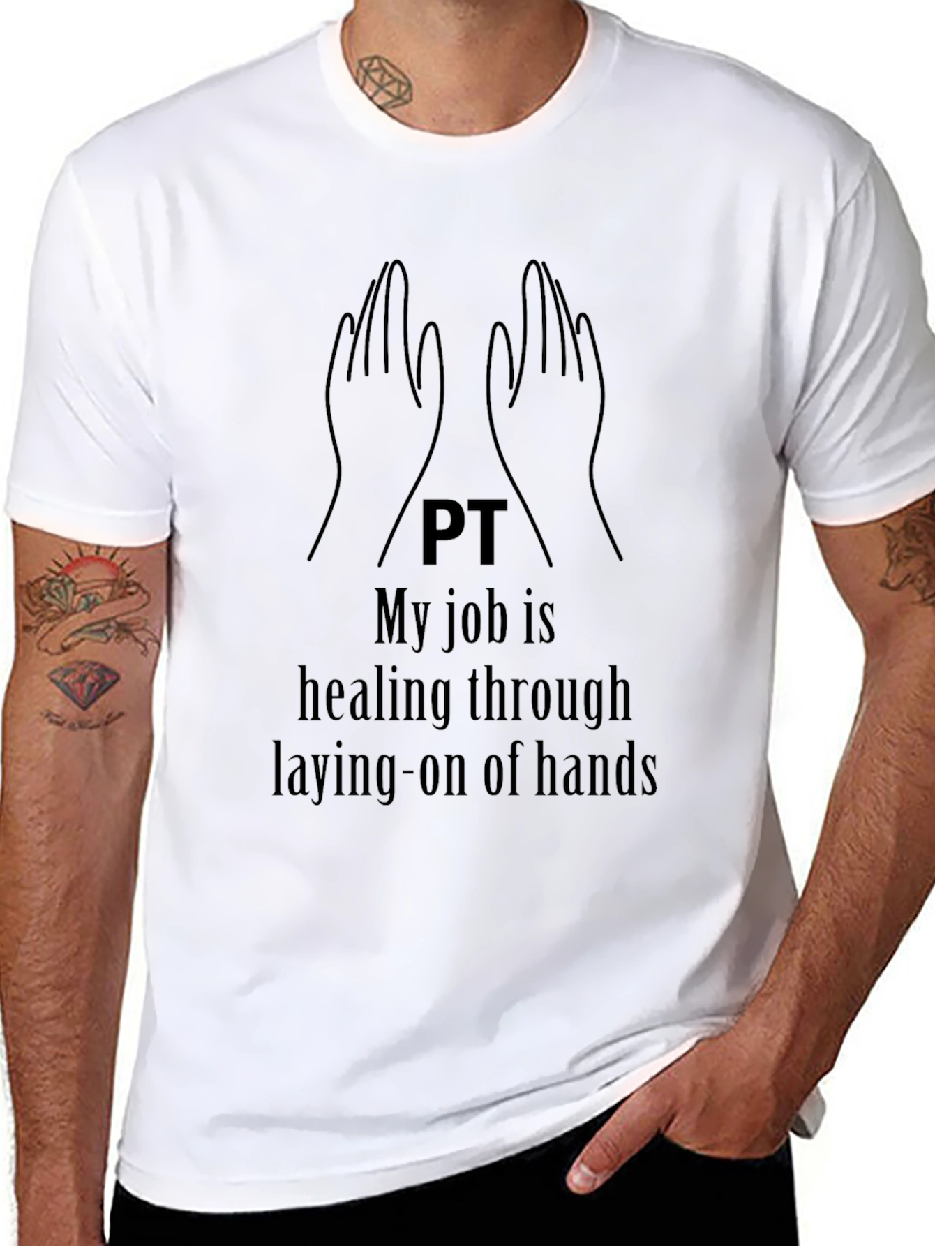 Physical Therapy T-Shirt - Healing Hands Design