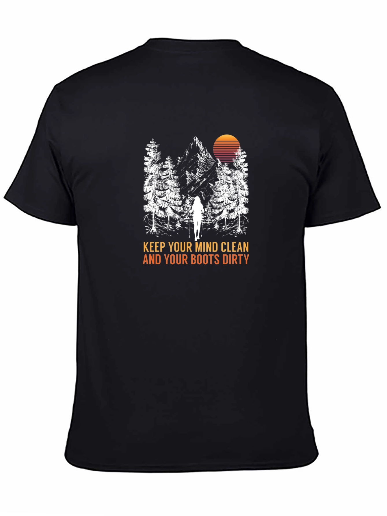 Mind Clean Boots Dirty Black Graphic Tee