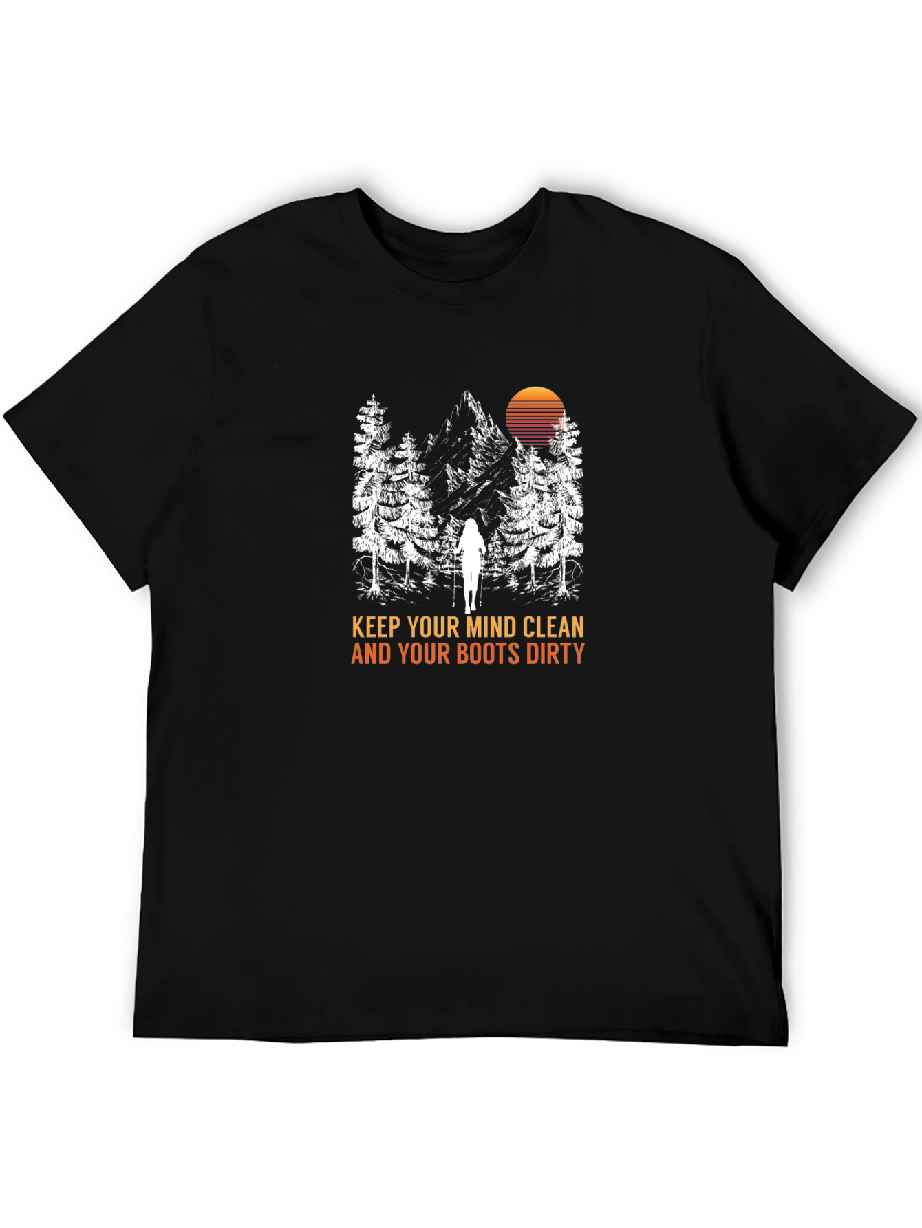 Mind Clean Boots Dirty Black Graphic Tee