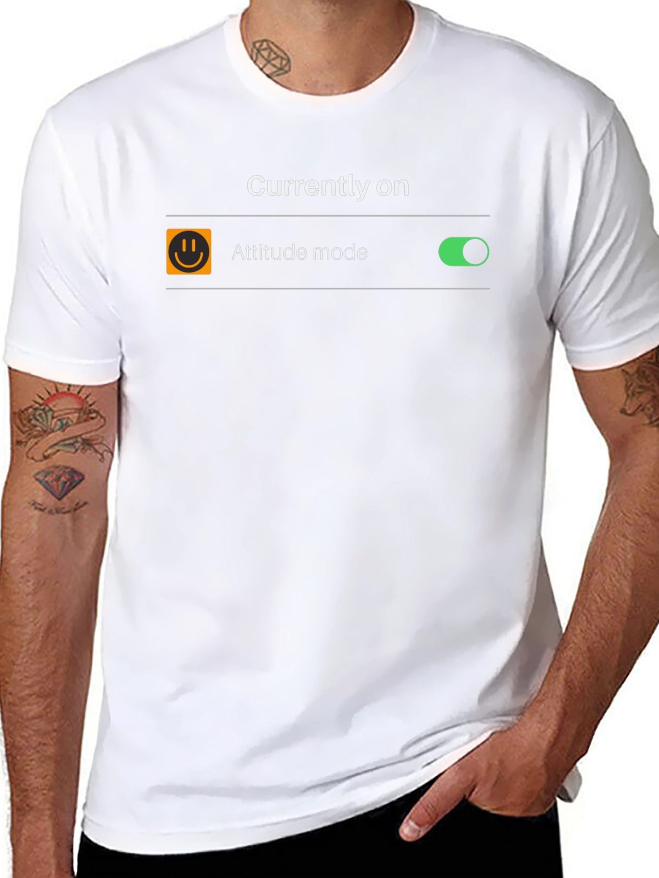 Attitude Mode On T-Shirt - Funny Graphic Tee