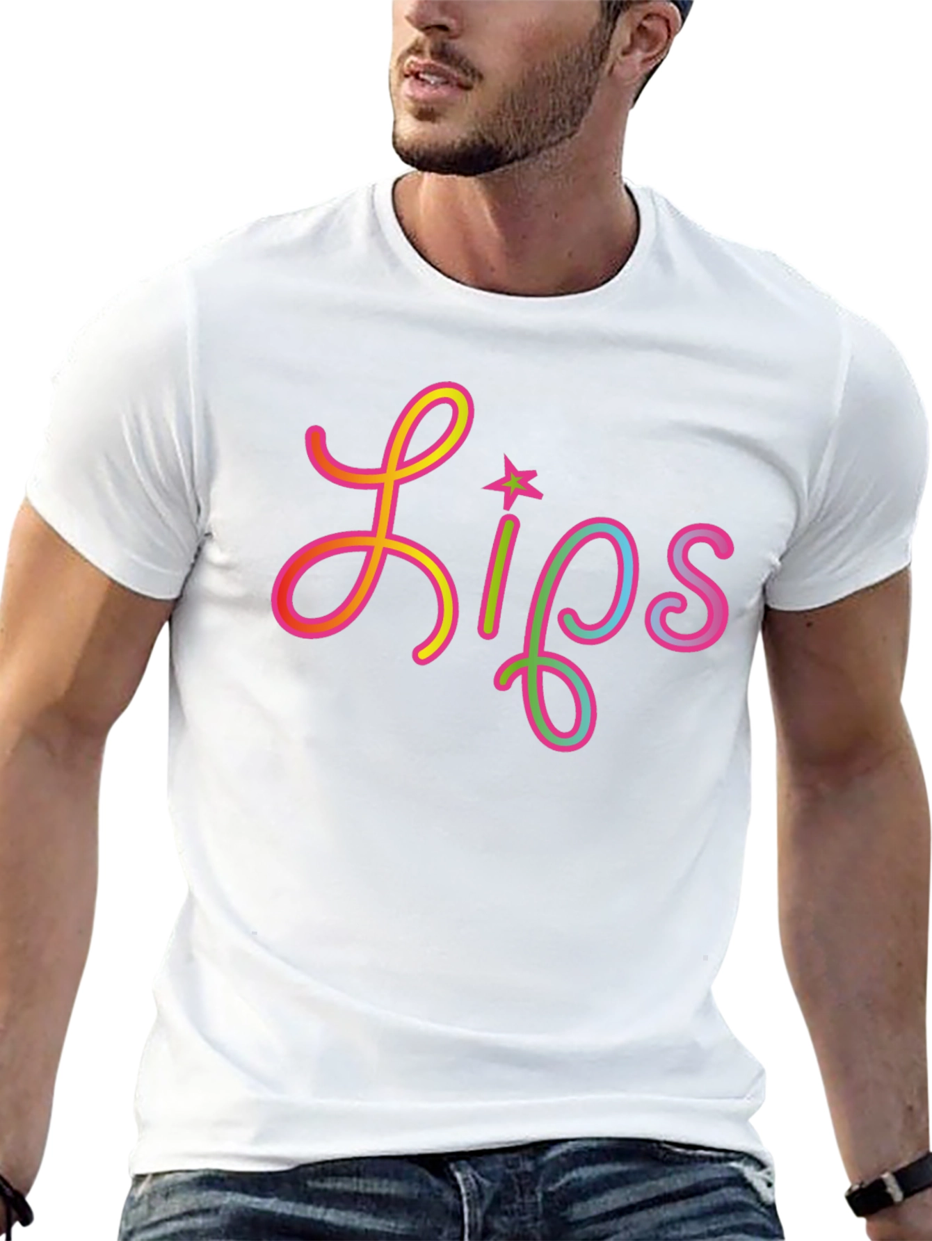 Lips Graphic Black Tee