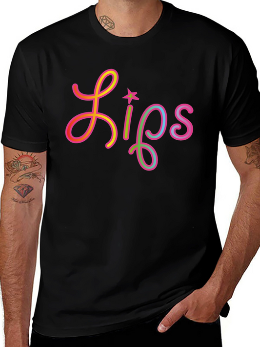Lips Graphic Black Tee