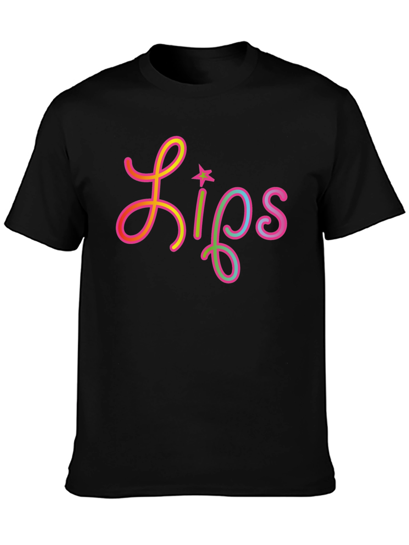Lips Graphic Black Tee