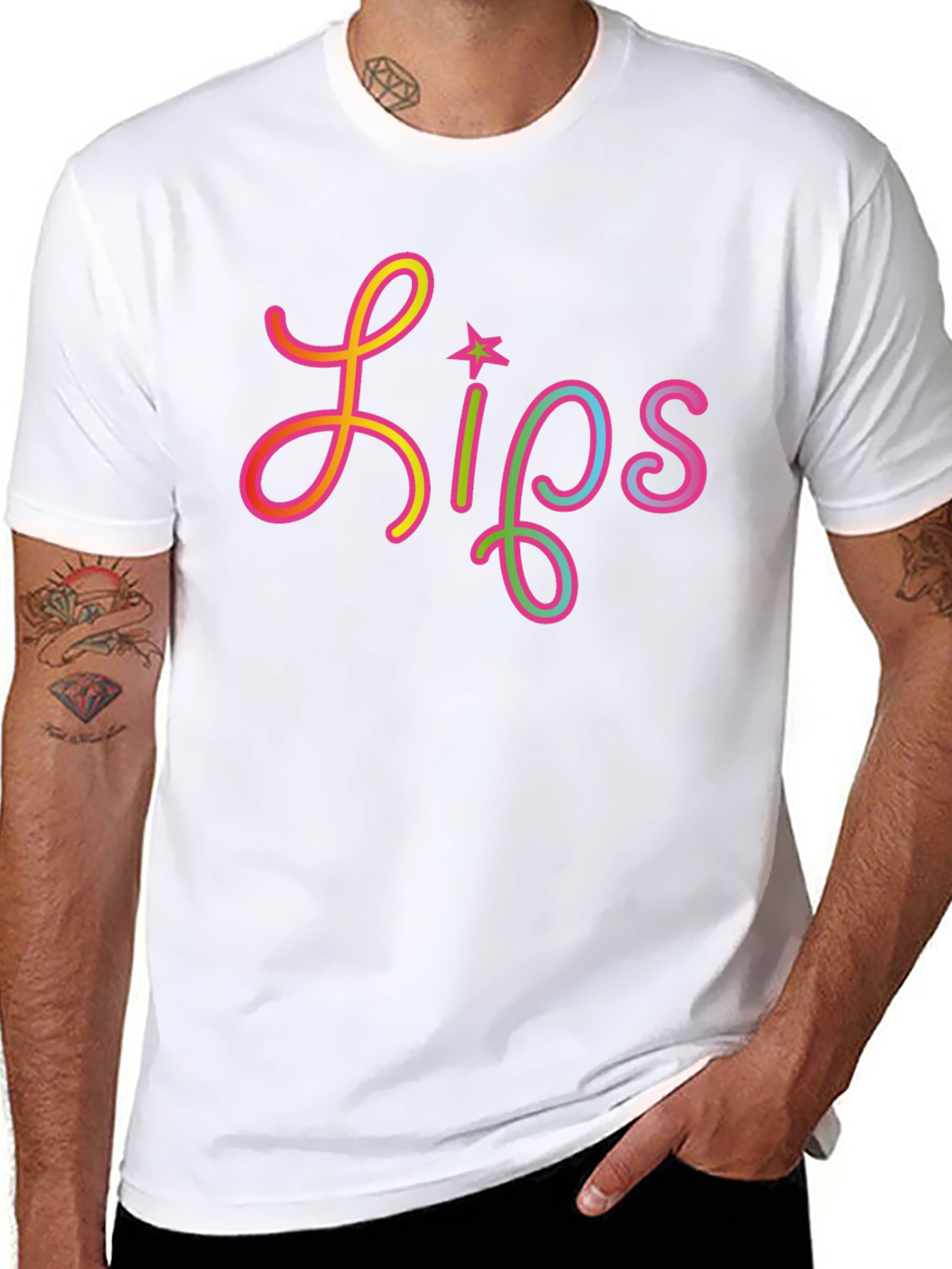 Lips Graphic Black Tee