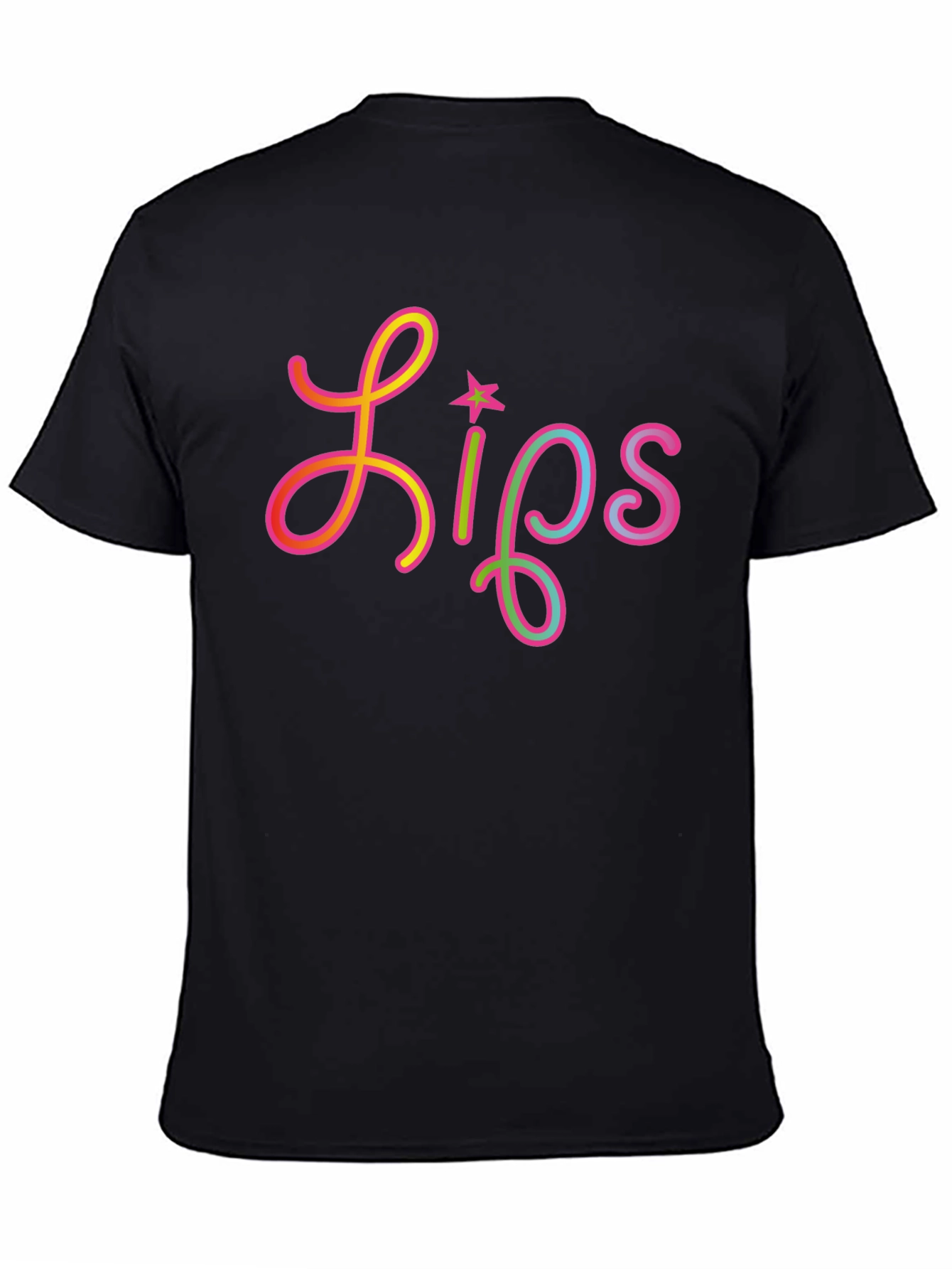 Lips Graphic Black Tee