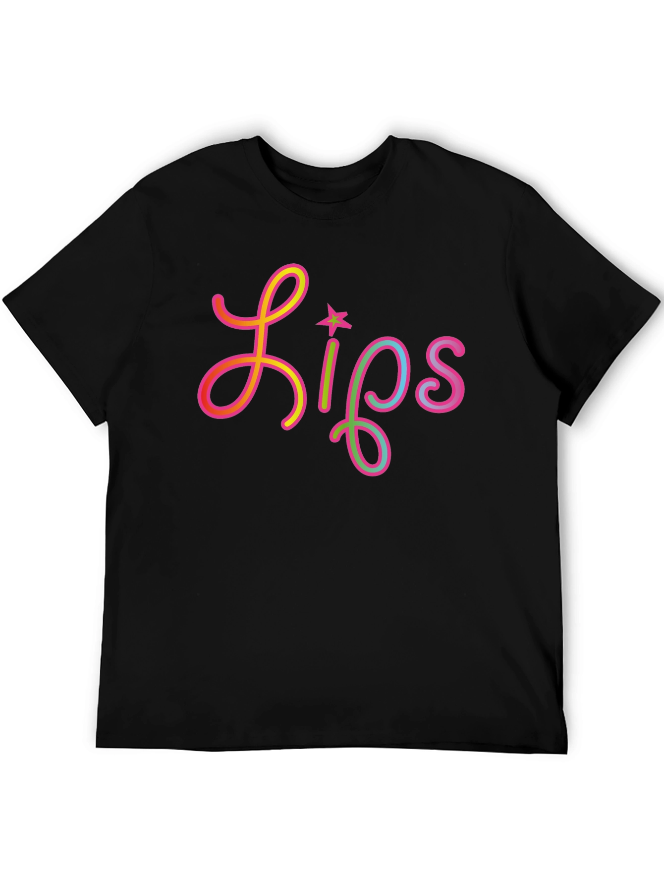 Lips Graphic Black Tee