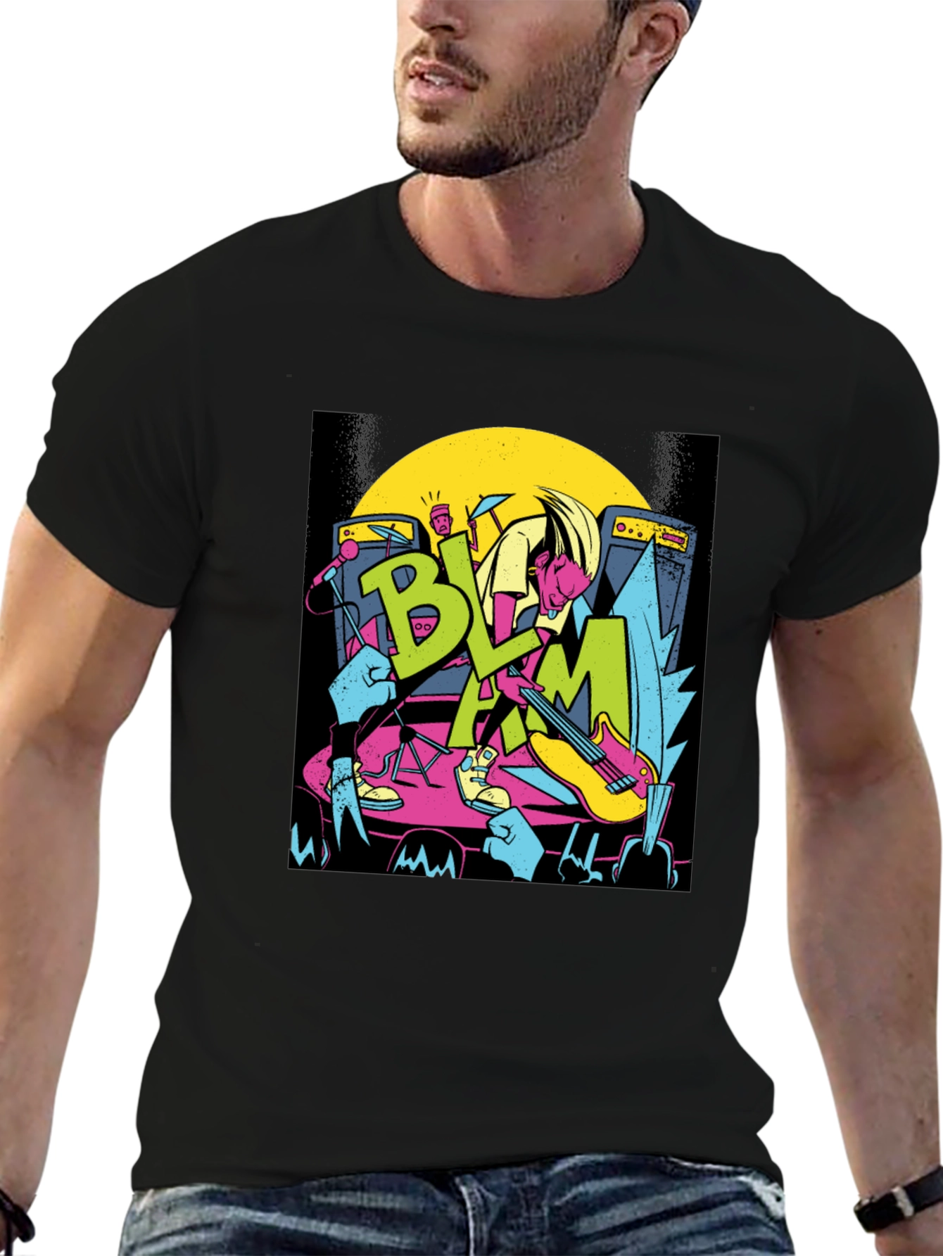 Retro Rock Band Tee - BLAM Concert T-Shirt