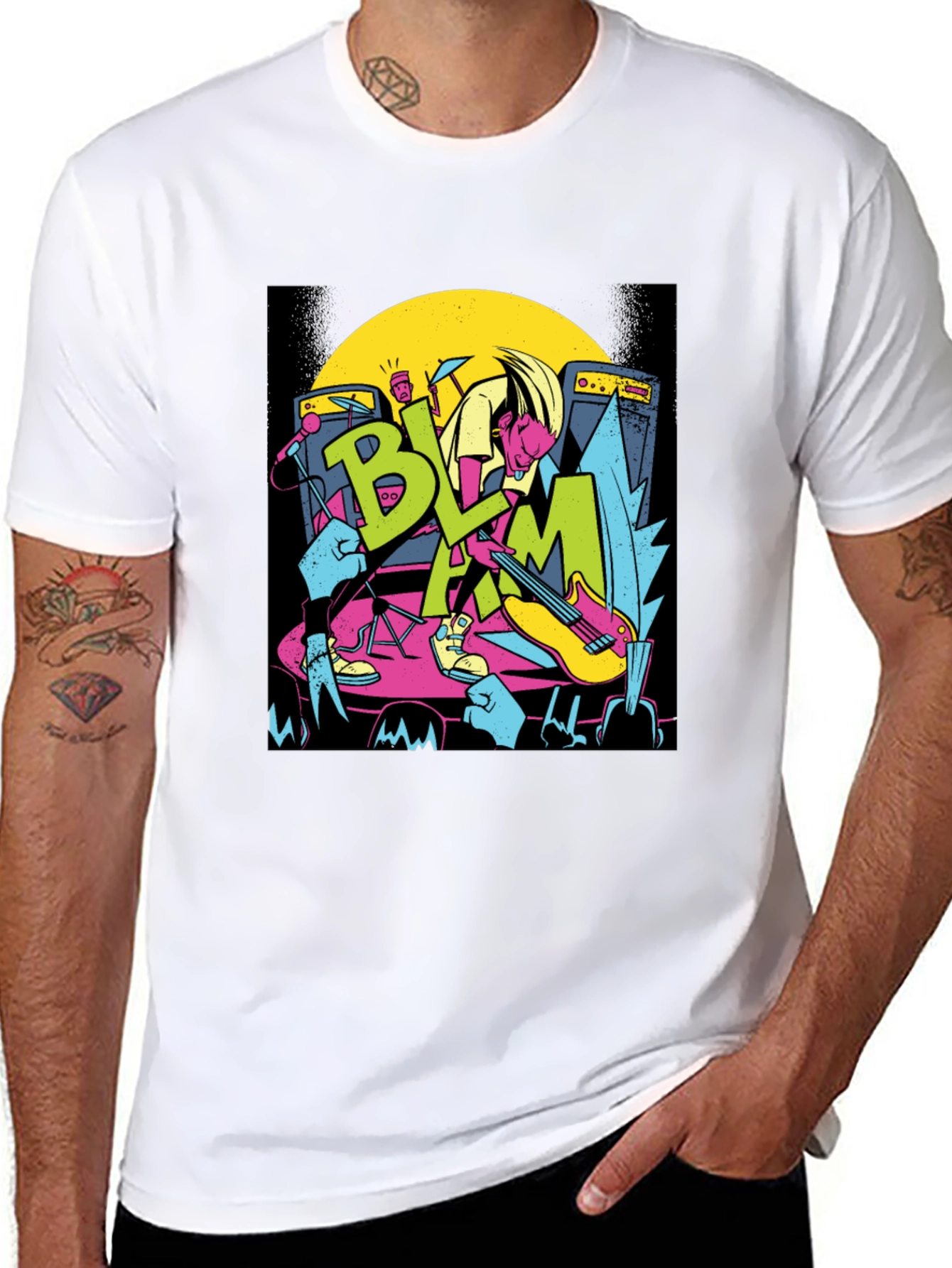 Retro Rock Band Tee - BLAM Concert T-Shirt