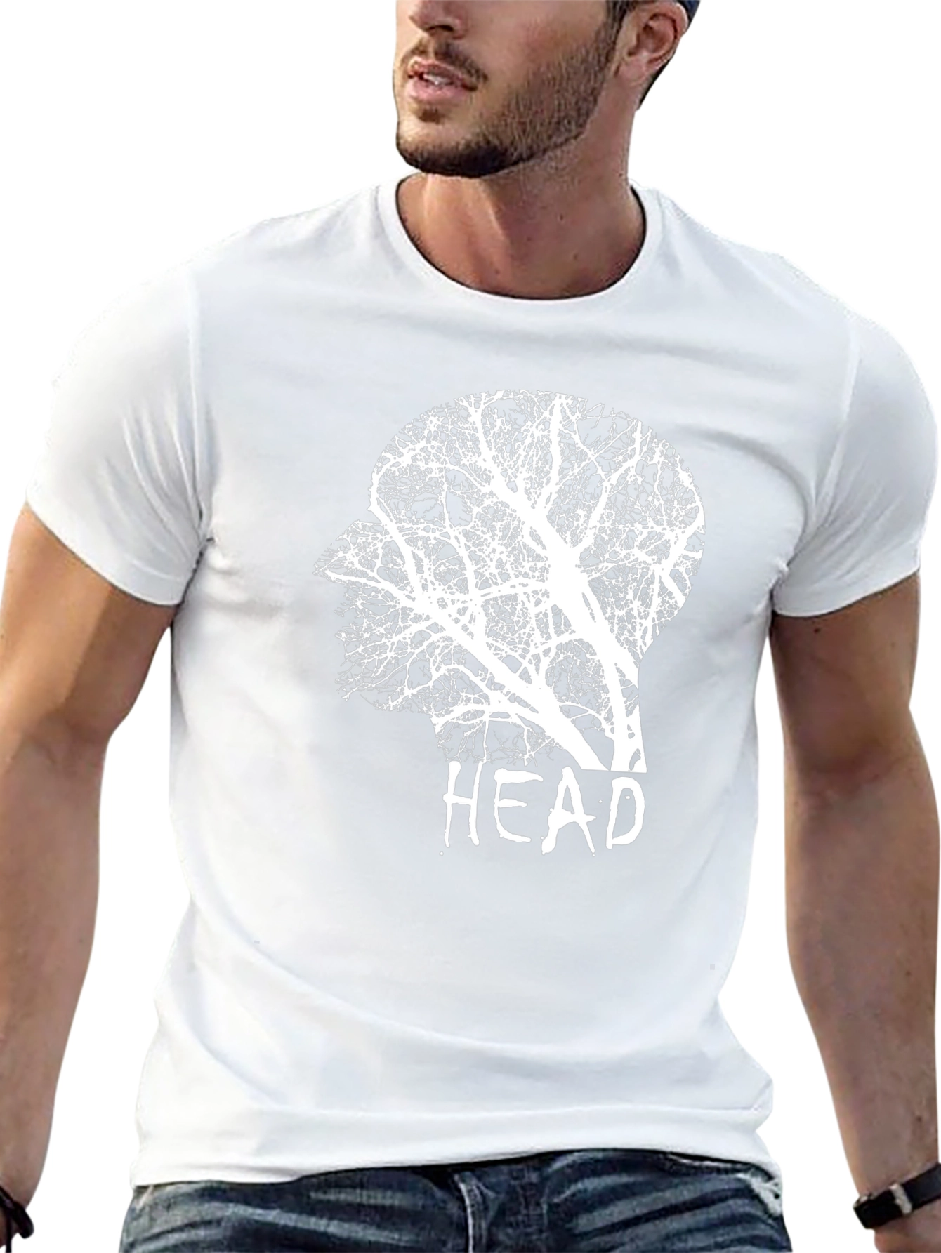 Tree Head Graphic Tee - Artistic Menswear