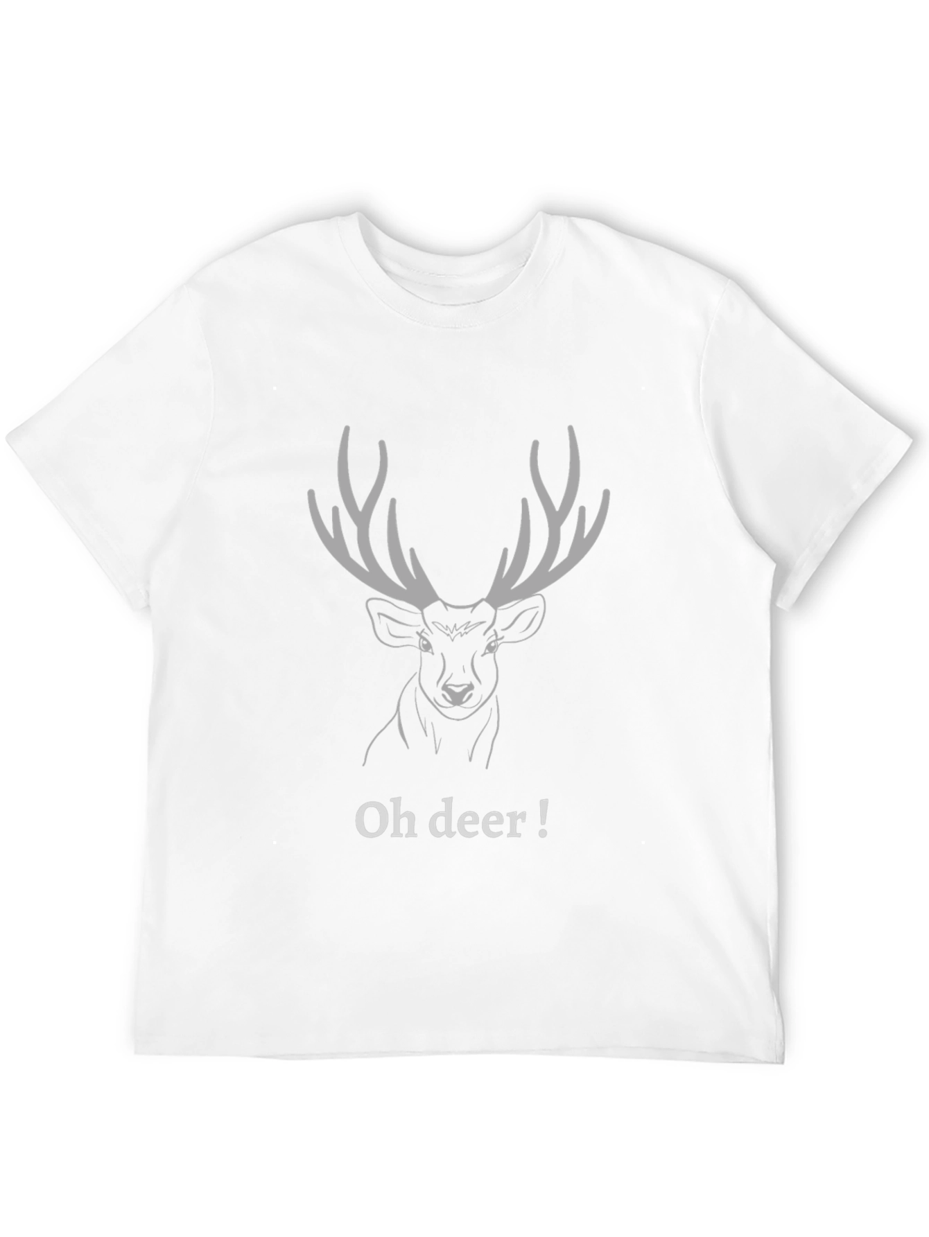 Oh Deer! Graphic Print Black T-Shirt