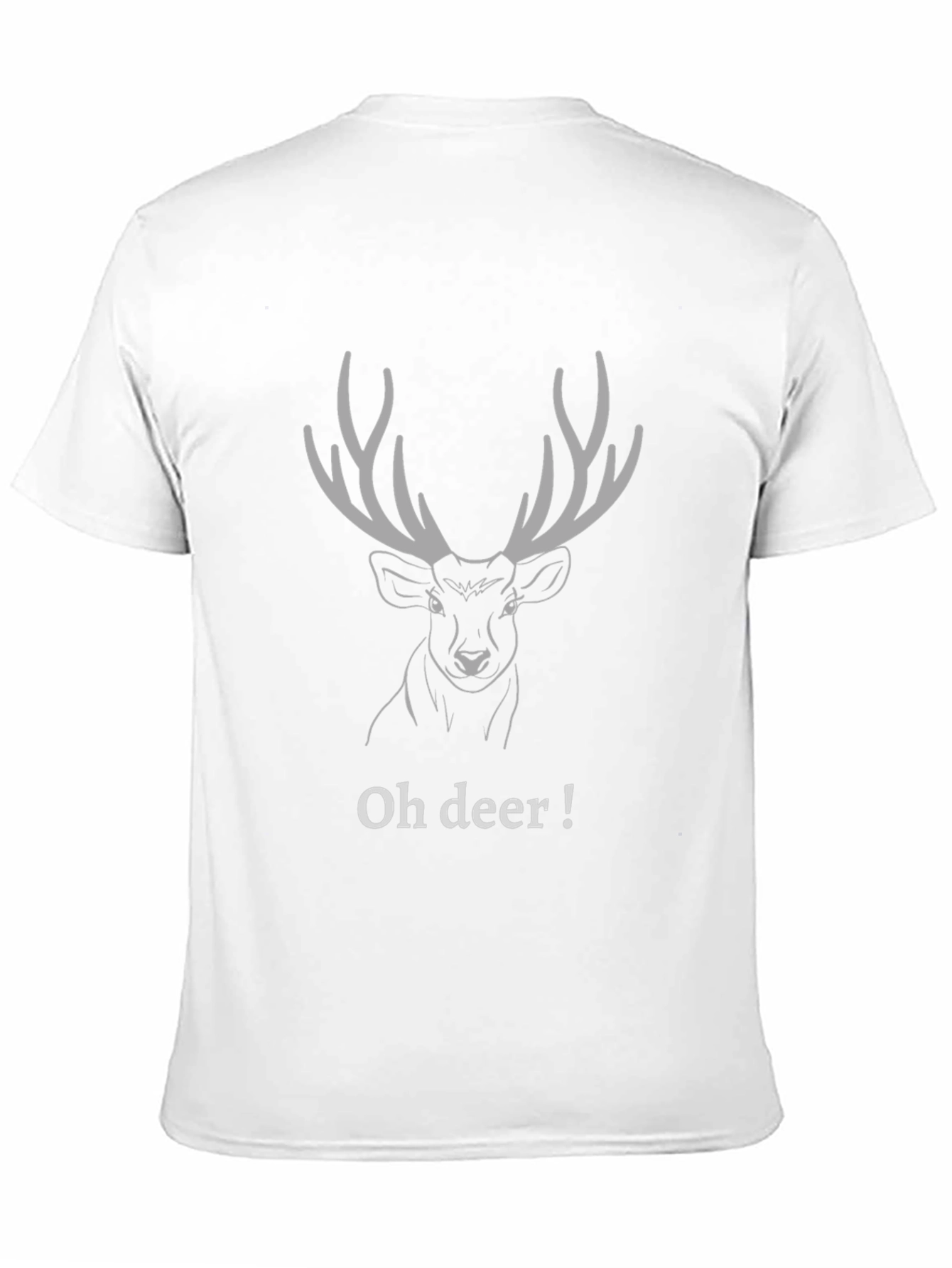 Oh Deer! Graphic Print Black T-Shirt