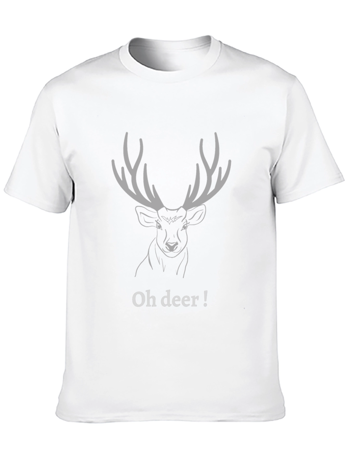 Oh Deer! Graphic Print Black T-Shirt
