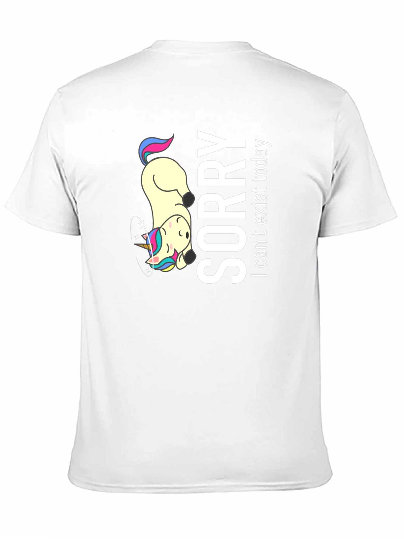 Sorry I Cant Exist Today Black T-Shirt