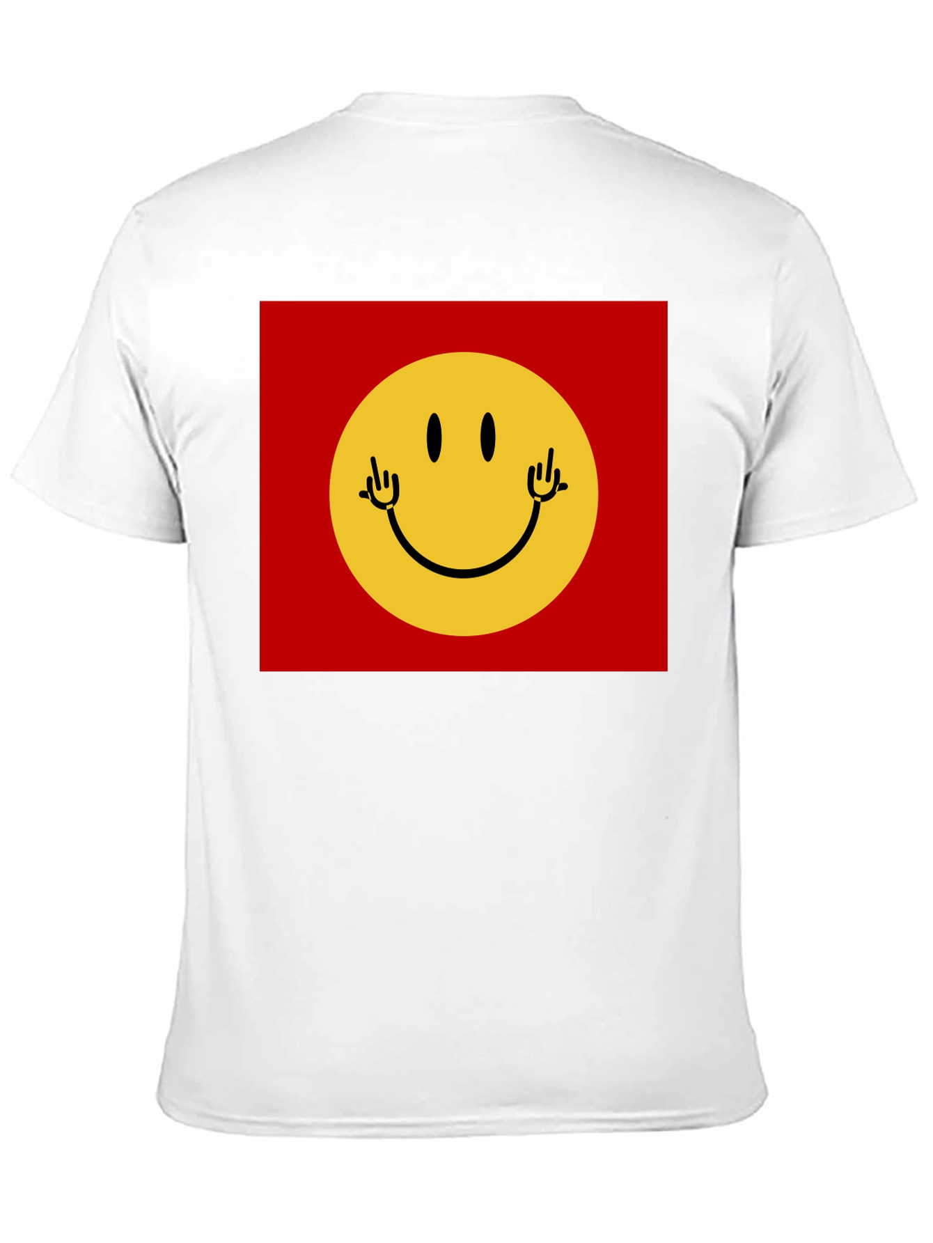 Smiley Face Graphic Tee - Black