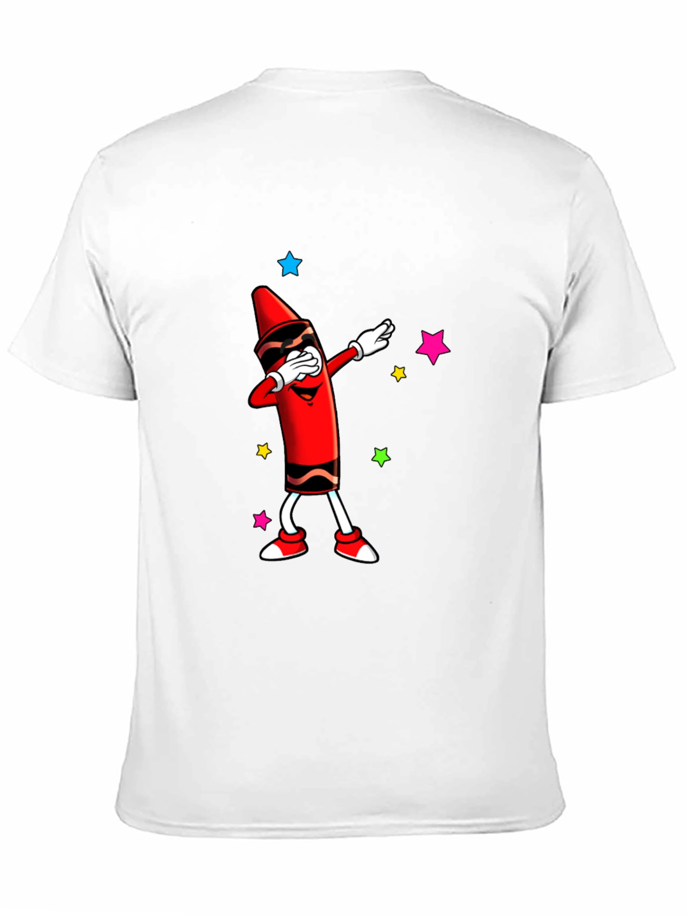 Dabbing Crayon Graphic Tee - Black Casual Top