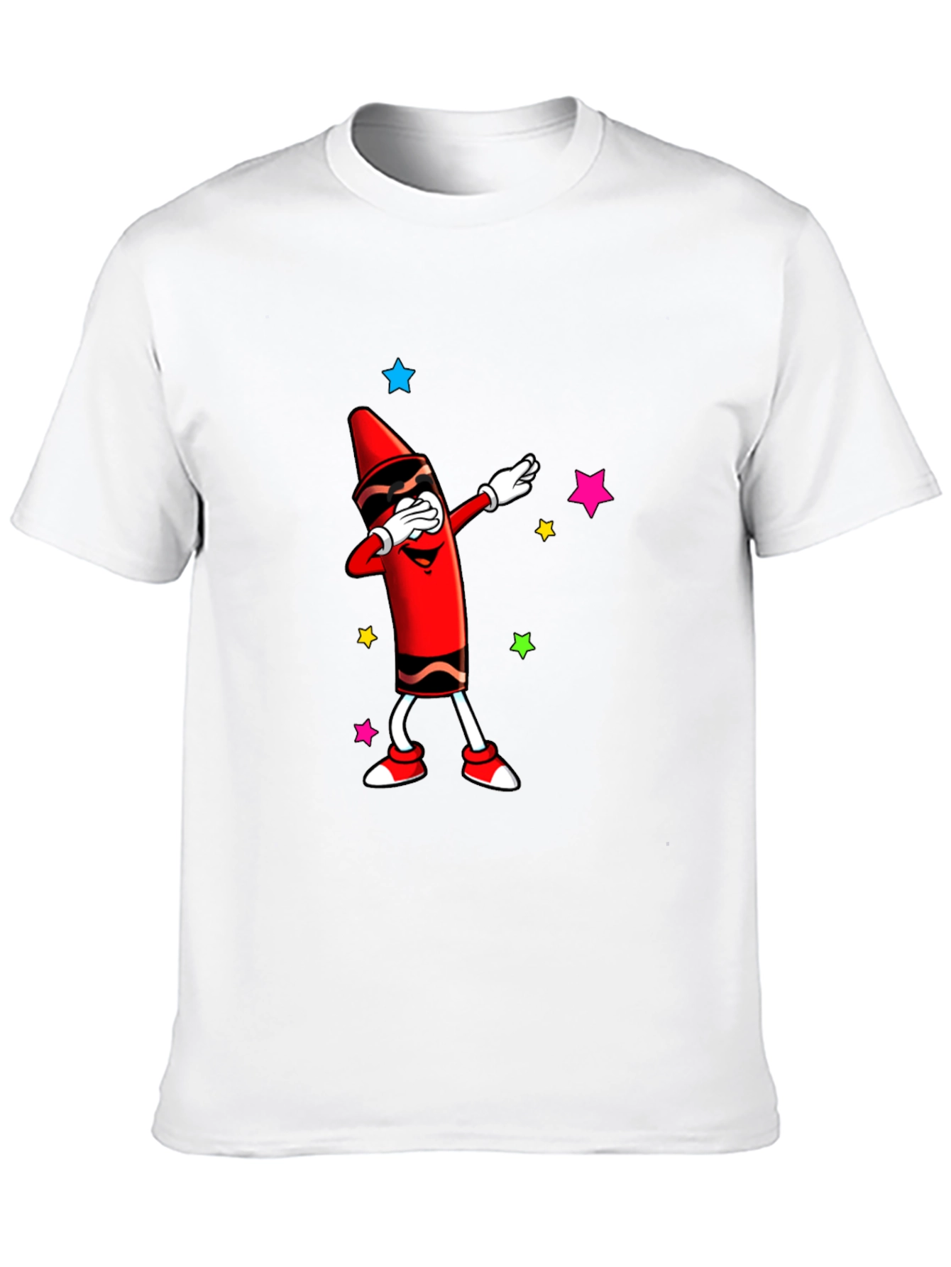 Dabbing Crayon Graphic Tee - Black Casual Top